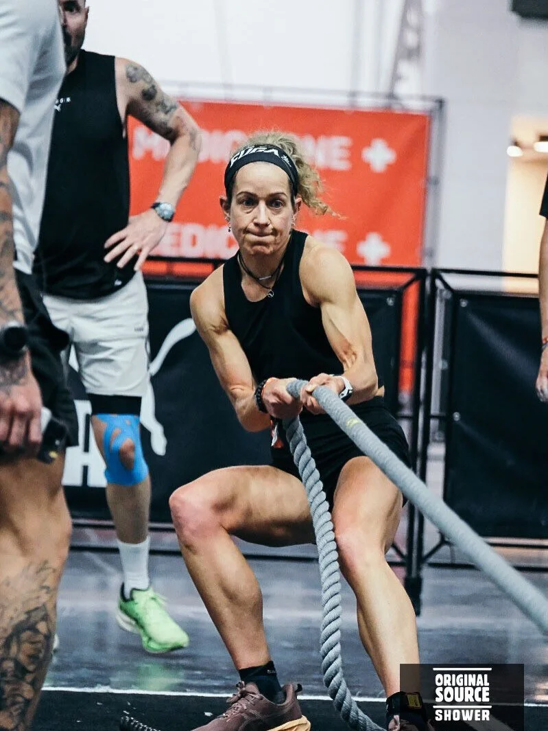 My first Hyrox 💪

Mixed doubles with @manebranco 👊 👊 

Wasn&rsquo;t sure it would be my thing -  loved it 😃

Got the graveyard time of 9.10pm 😬 so not the best for energy levels 🤪.

Huge shoutout to Man&eacute; family - @dr_raquel_amado and the