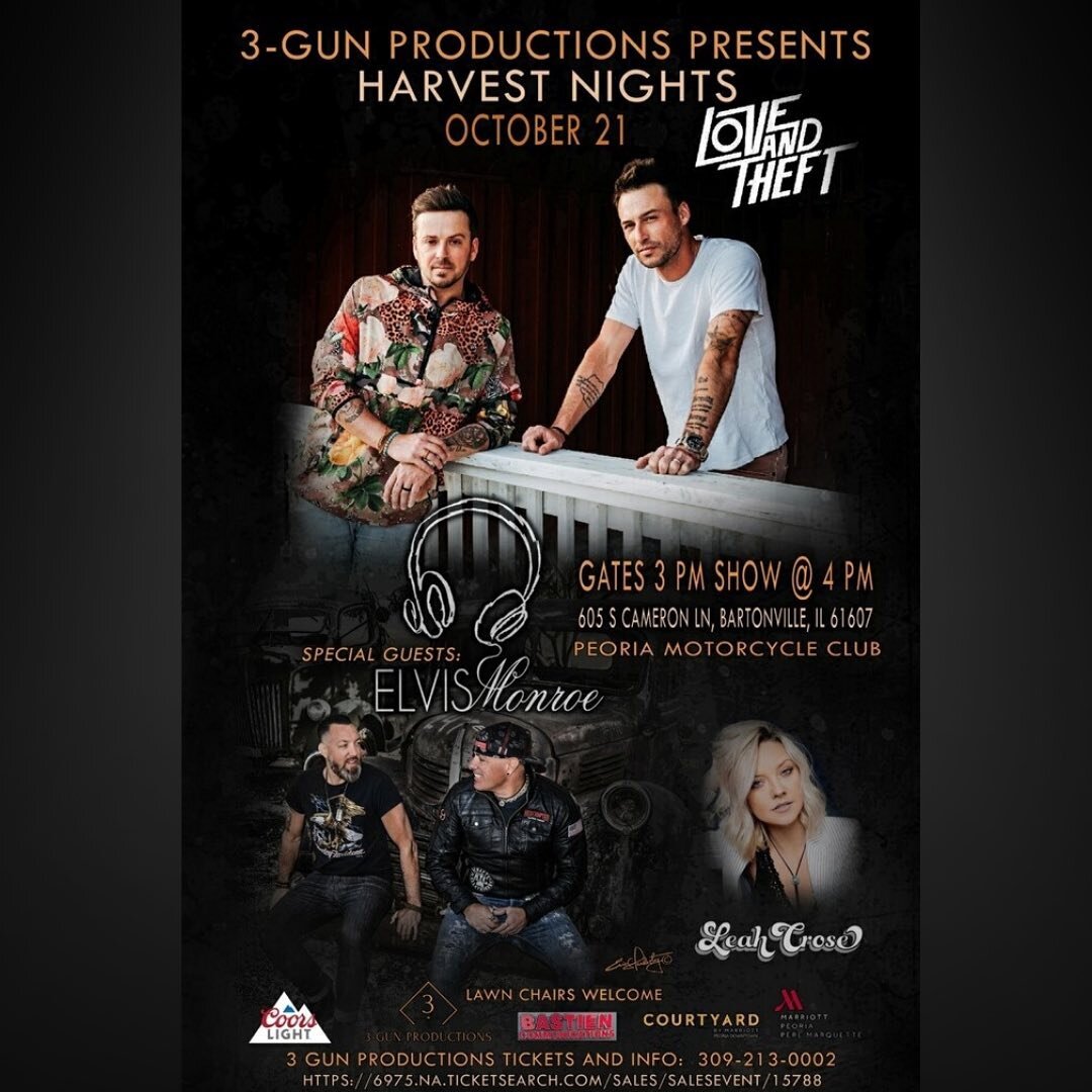 GUYS! I&rsquo;ll be opening up full band for @loveandtheft October 21st in Illinois!! 🤘🏼 Ticket presale starts tomorrow BUY ONE GET ONE FREE until Monday. Link is in my bio. Swipe to see my excitement. Lets party.