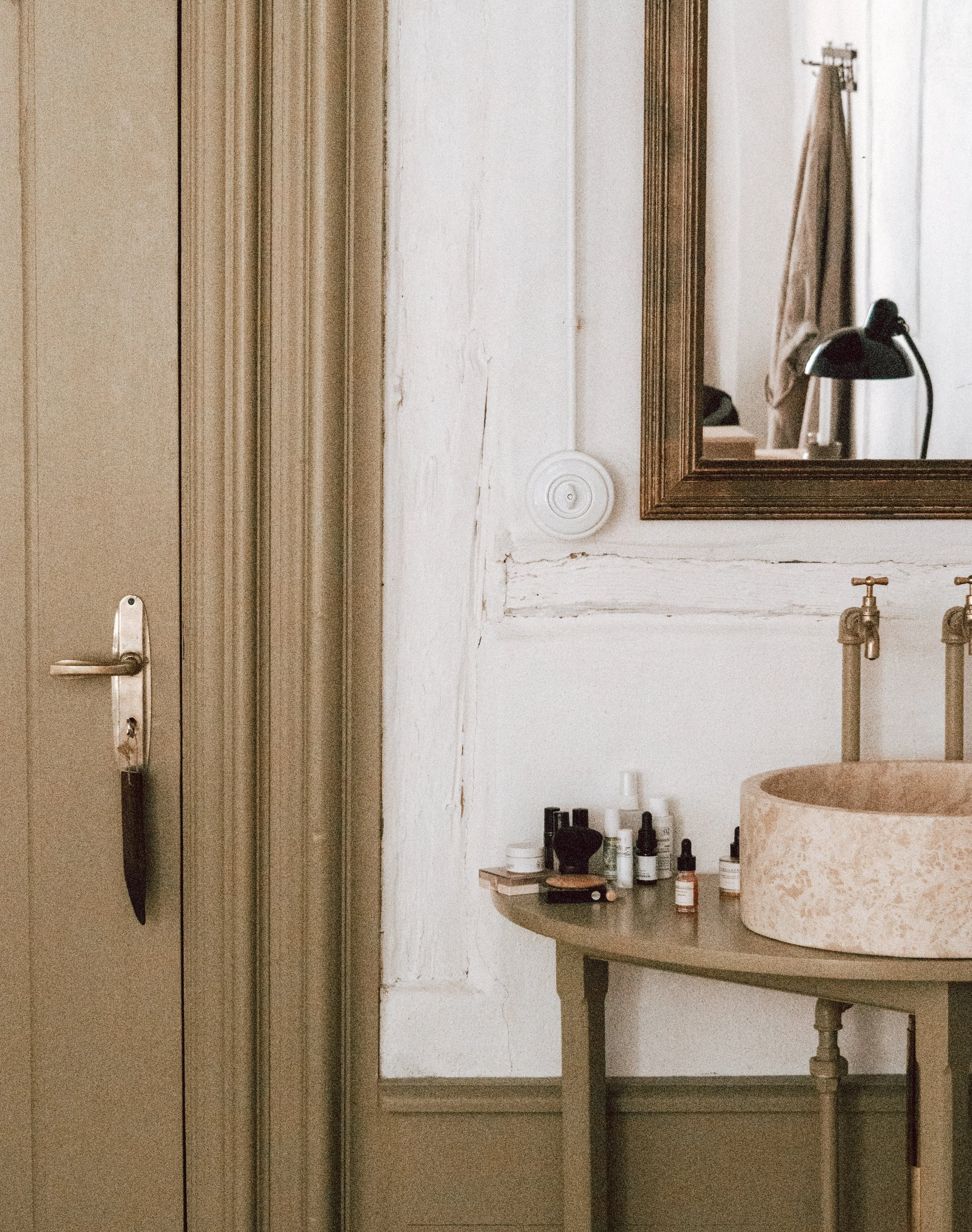 Woman writing at a table