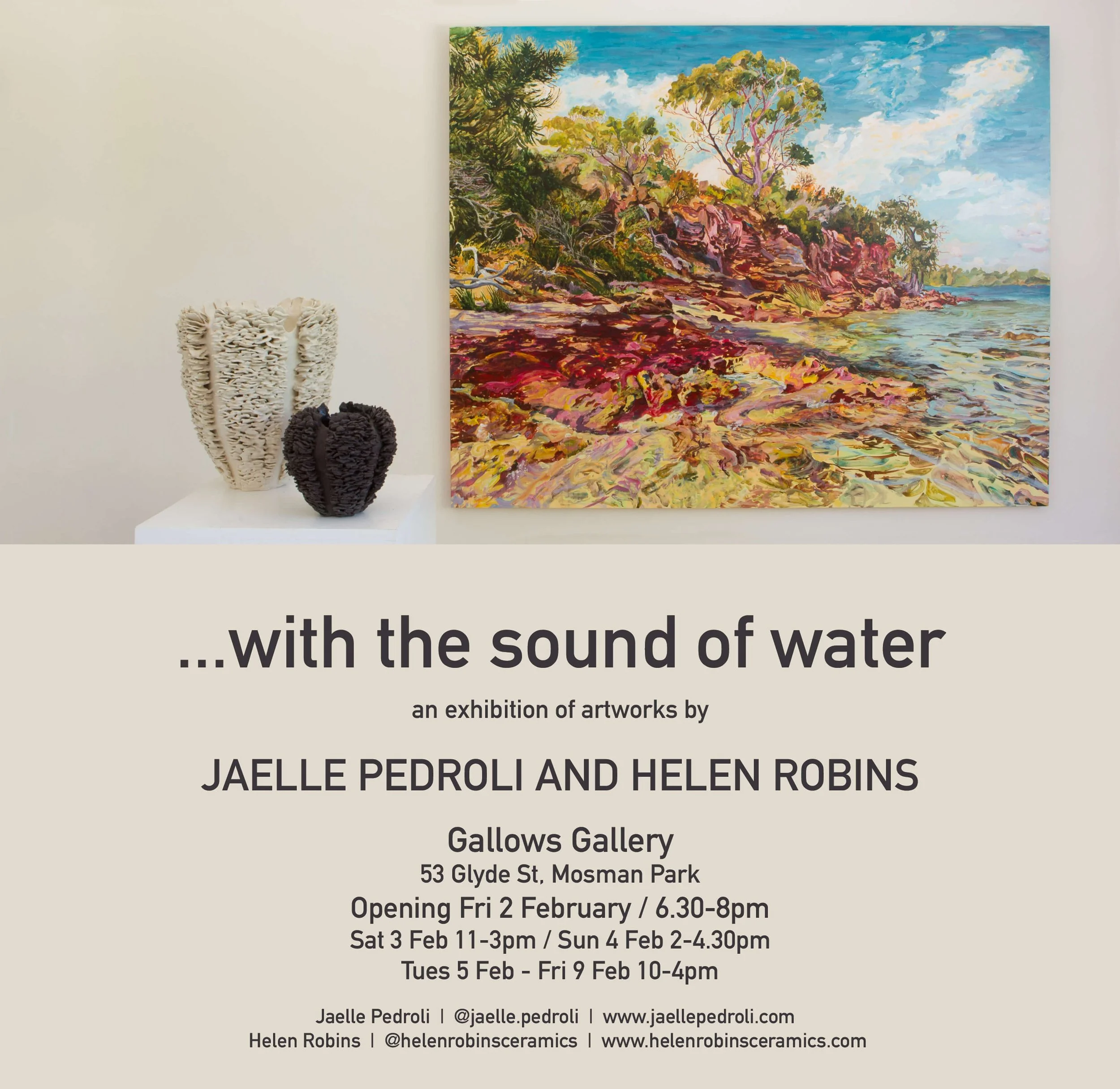 EXHIBITION ...with the sound of water