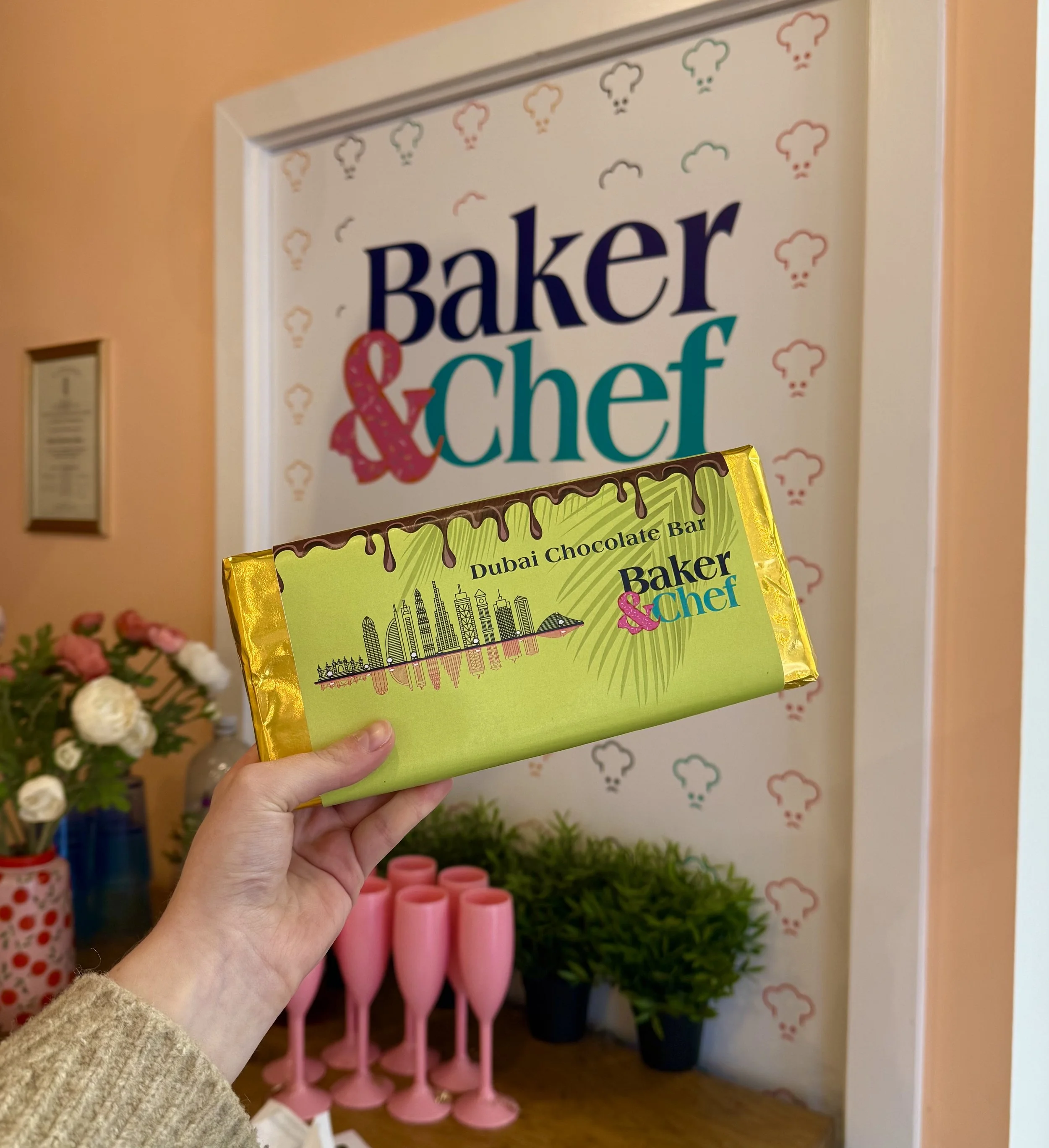 Make your own Dubai style chocolate bar in Belfast at Baker & Chef