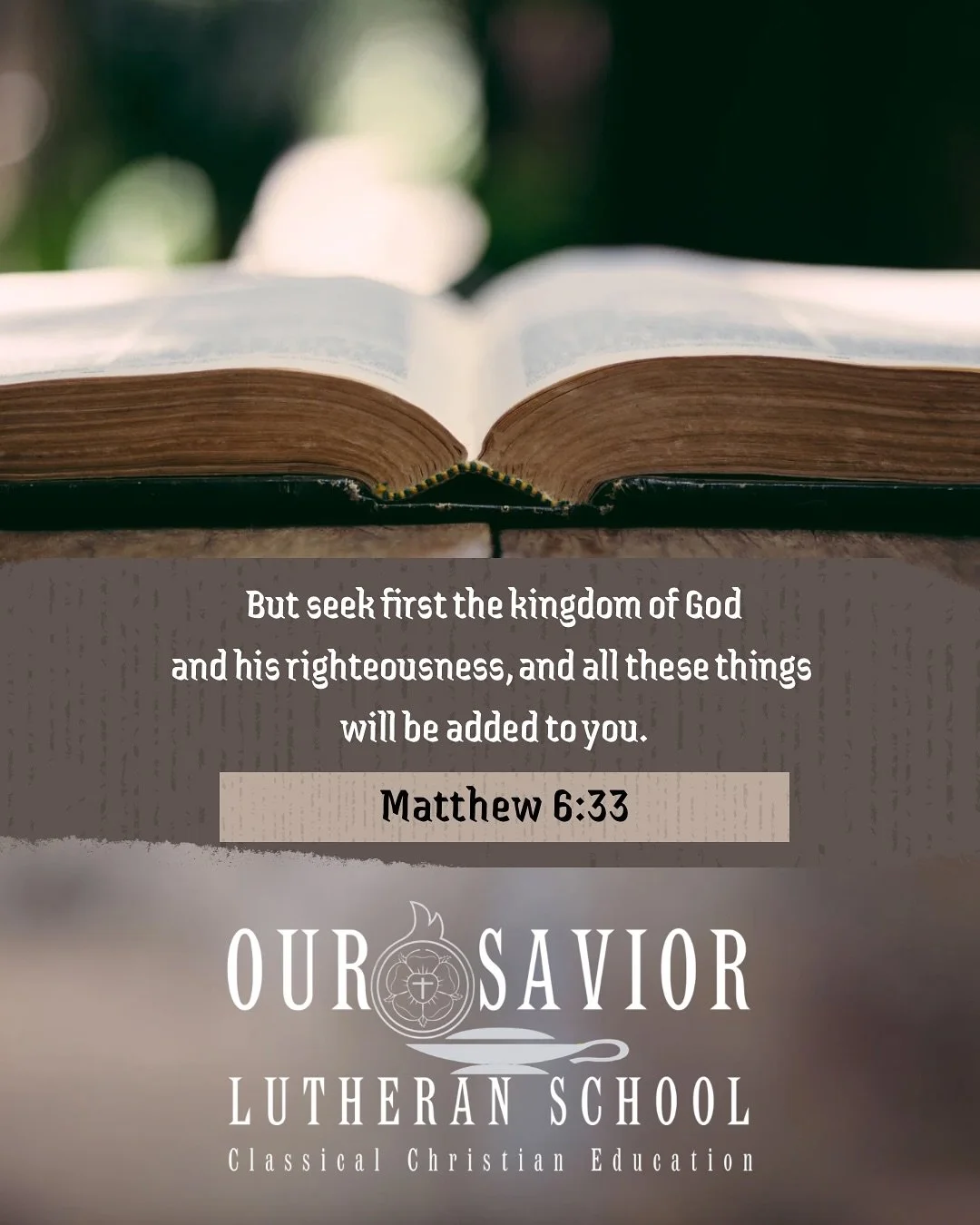 Welcome to a new week, Mustangs! As we do each week, we invite everyone to join Our Savior Lutheran School students and faculty in memorizing God&rsquo;s word with this week&rsquo;s Learn By Heart Verse, Hymn of the Week, and portion of Luther&rsquo;