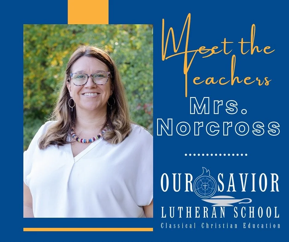 Get to know our outstanding Our Savior Lutheran School faculty! Next up, OSLS 1st &amp; 2nd Grad Teacher, Mrs. Norcross.

🗓️What year of teaching at OSLS is this for you? 
1️⃣I&rsquo;m thrilled to be in my first year of teaching ever, and doing so a