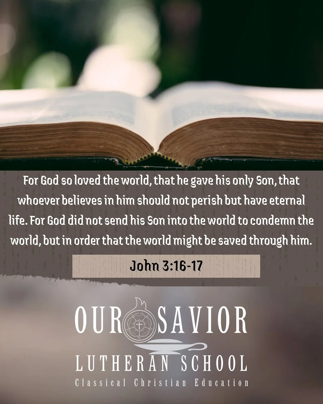 Kicking off a new week and a new month today! Happy November, Mustangs! Have you been joining Our Savior Lutheran School students and faculty in memorizing God&rsquo;s word each week with our Learn By Heart Verse, Hymn of the Week, and portion of Lut