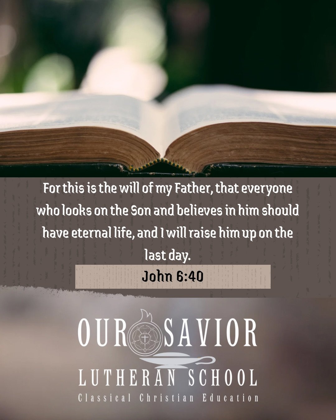 Happy Monday, Mustangs! As we begin a new week, we again invite you to join Our Savior Lutheran School students and faculty in memorizing God&rsquo;s word with our Learn By Heart Verse, Hymn of the Week, and portion of Luther&rsquo;s Small Catechism.