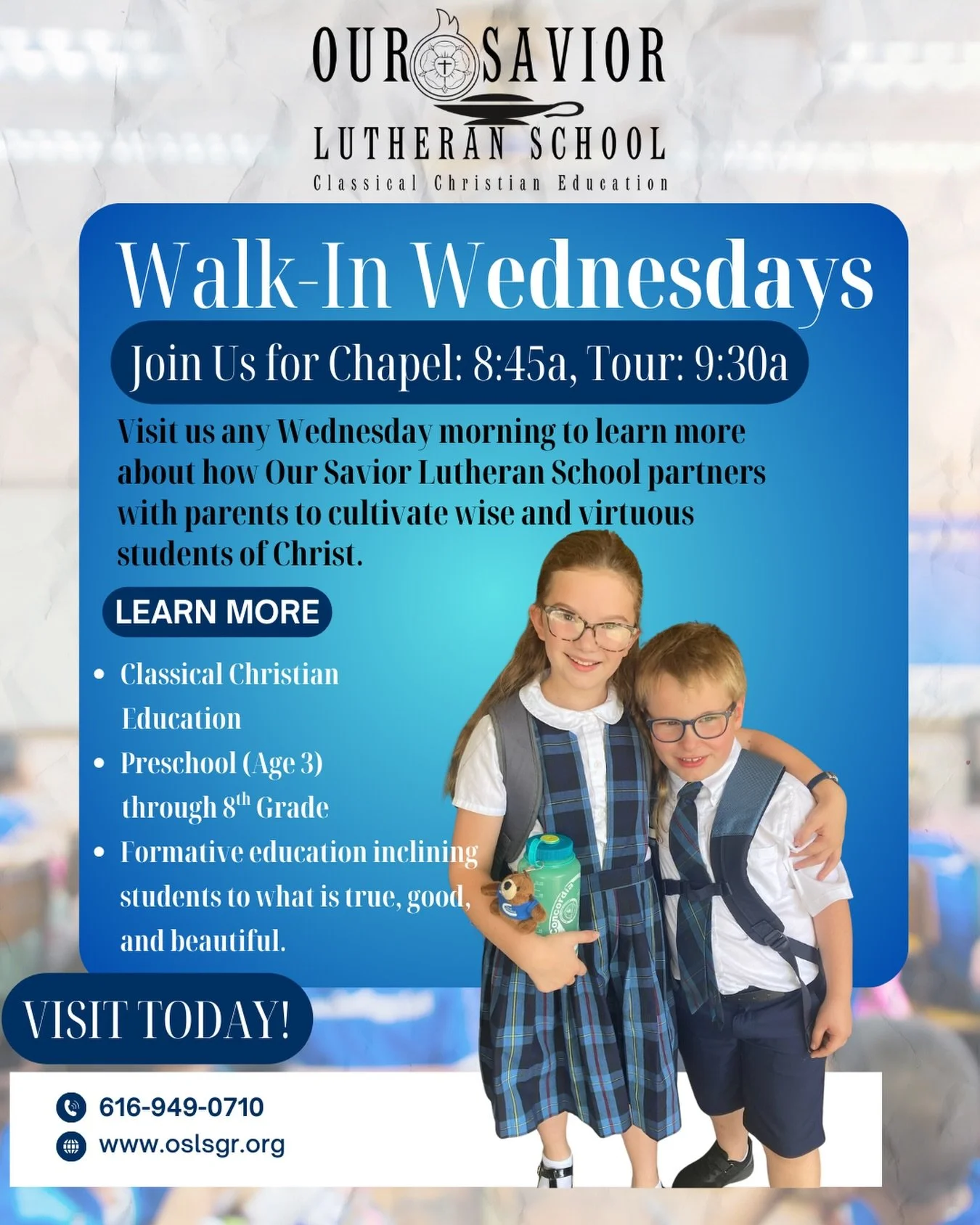 Imagine your child growing in wisdom, virtue, and love for Christ every single day. ❤️📖 &nbsp;

That&rsquo;s the core of our mission at Our Savior Lutheran School&mdash;a joyful, classical Christian community where faith and learning come alive in t