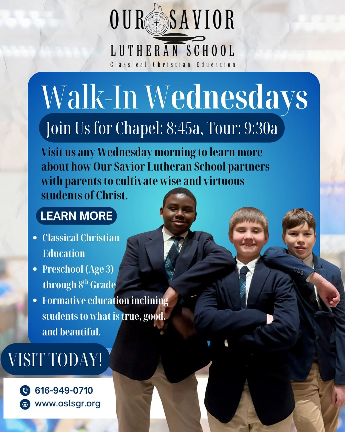 𝑪𝒖𝒓𝒊𝒐𝒖𝒔 𝒂𝒃𝒐𝒖𝒕 𝒂 𝒄𝒍𝒂𝒔𝒔𝒊𝒄𝒂𝒍 𝑪𝒉𝒓𝒊𝒔𝒕𝒊𝒂𝒏 𝒆𝒅𝒖𝒄𝒂𝒕𝒊𝒐𝒏?

Come experience the Our Savior Lutheran School difference tomorrow during our Walk-in Wednesday program!

🌟Your family&rsquo;s next chapter awaits at Our Savior 