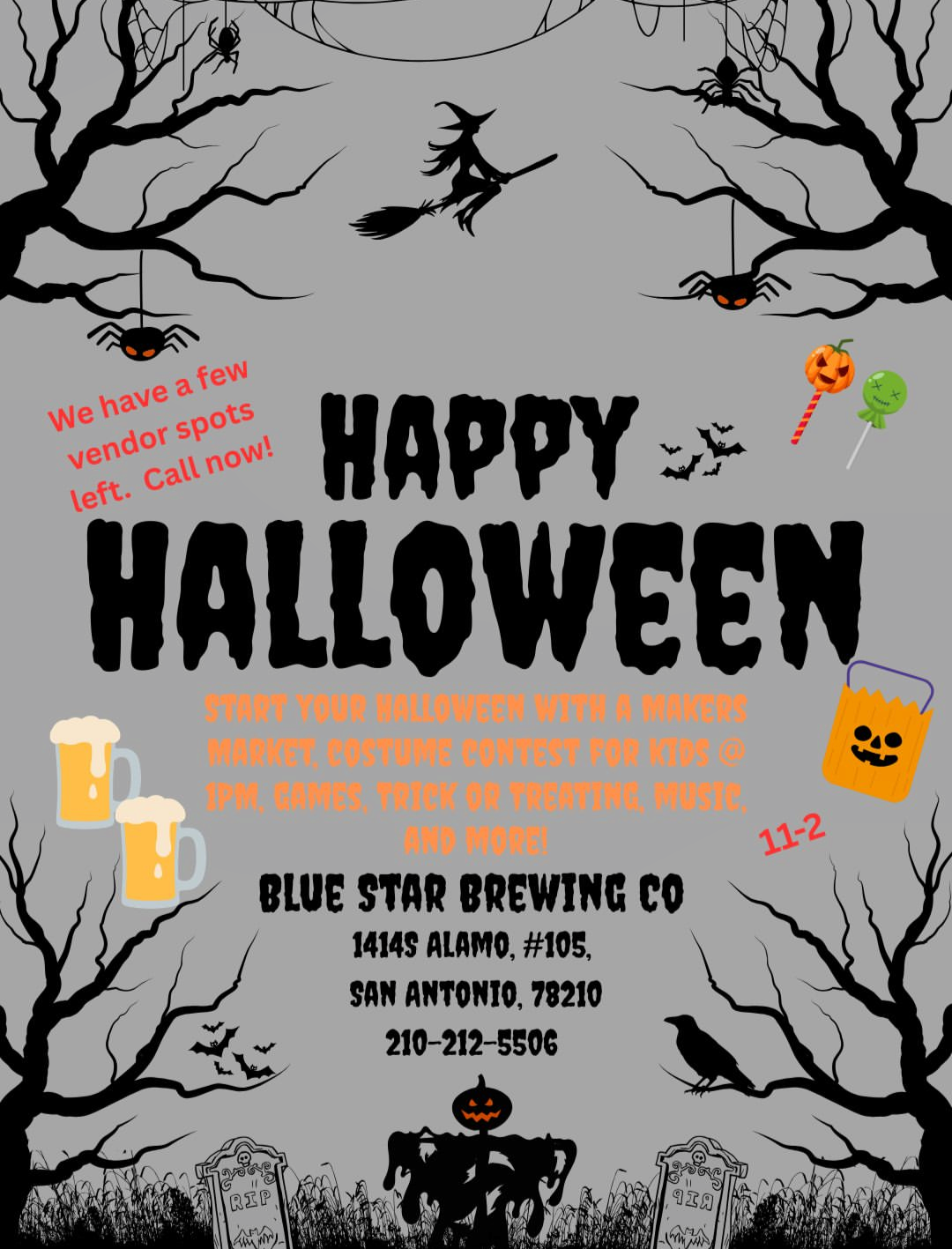 Blue Star Brewing is hosting the Happy Halloween Market on Oct. 31