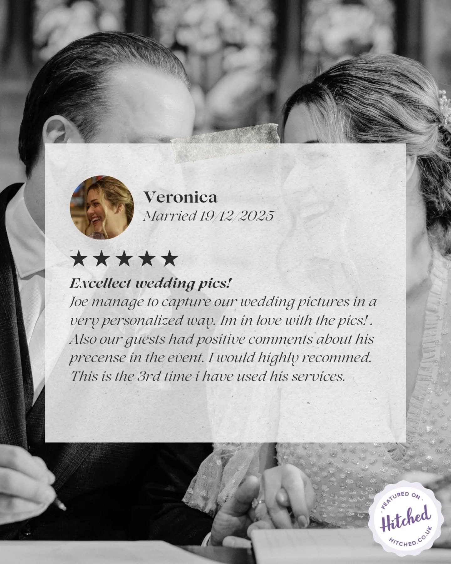 "Our guests had positive comments about his presence..." 📝✨
Honestly, this is one of my favourite things to hear. My goal is always to feel less like "the official photographer" and more like a bonus guest who just happens to hav