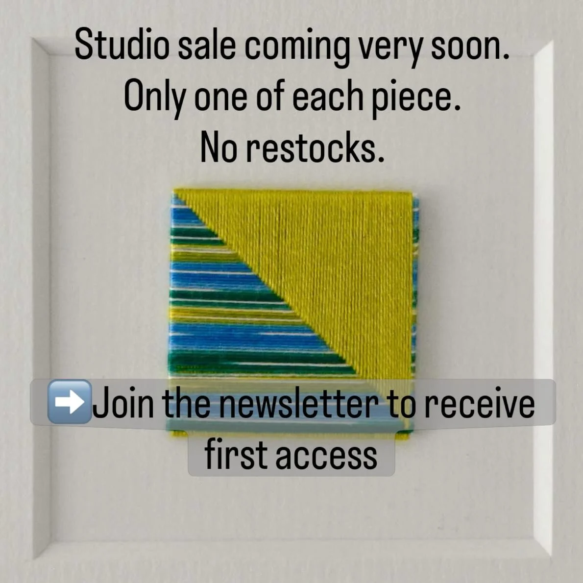 A small studio sale is coming very soon &hellip;. this week. 
One of a kind Cushions , selected artworks, limited trial run pieces - all making space for a new scarf collection. 
Newsletter subscribers will be first to know. Sign up via my website ➡️