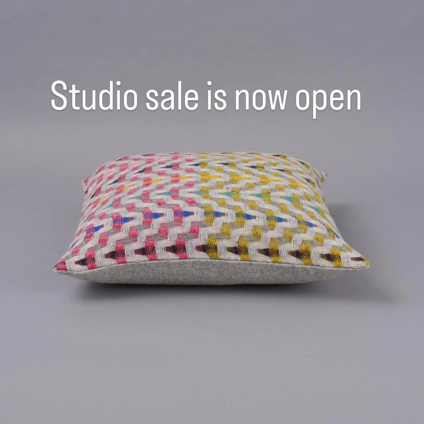 The Studio Sale is now open.

I&rsquo;ve released a small collection of one-of-a-kind cushions, selected artworks, and a few bags and throws from the studio.

These pieces are making space for my upcoming scarf collection, and most are only available