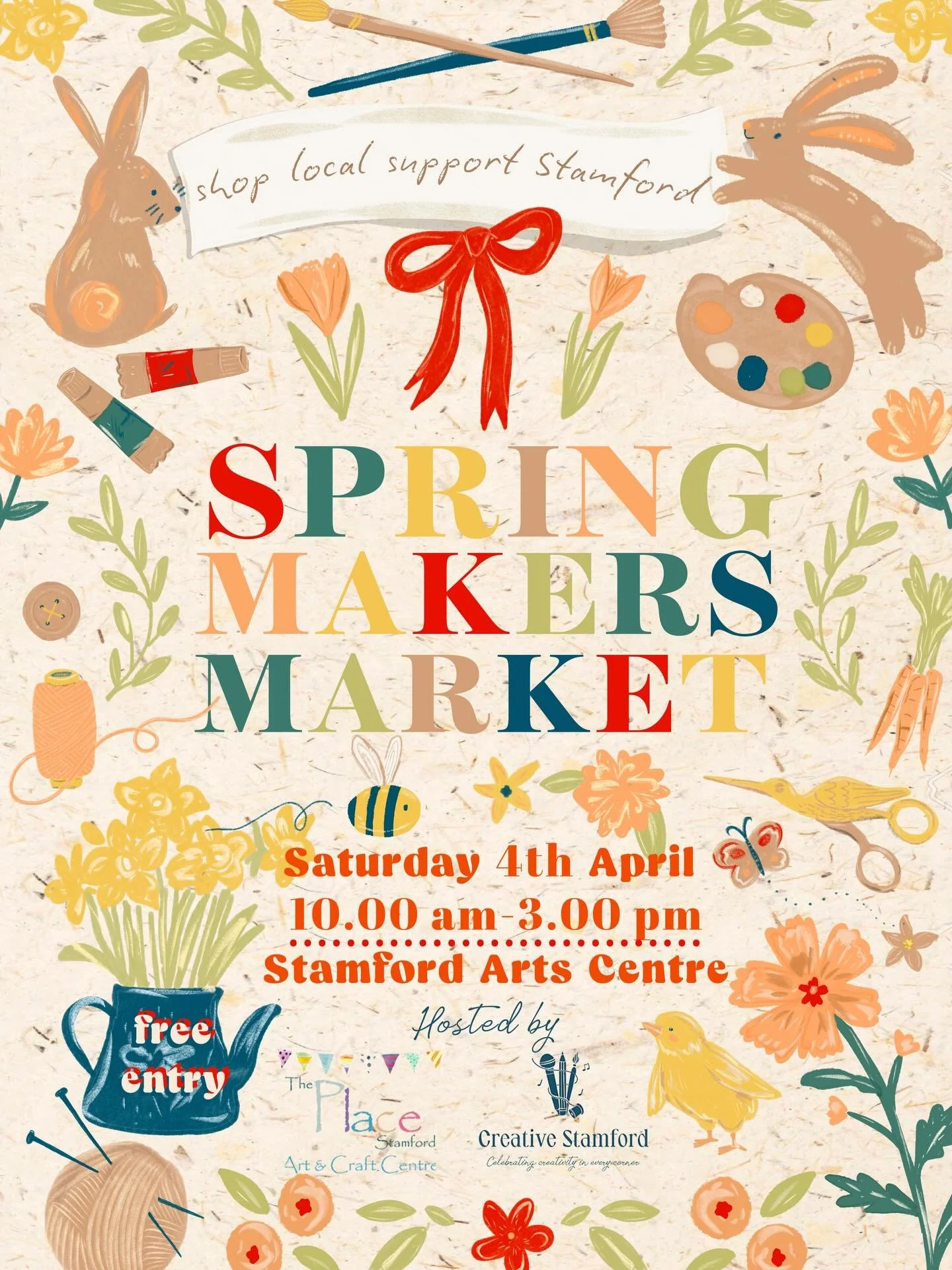 Easter news 🐰🐣
I will be showing at the Spring Makers Market at Stamford Arts Centre
➡️ Saturday 4th April 
➡️10 am - 3 pm

Looking forward to seeing you there ! 

@creativestamford 
#shopsmall #interioraccessories #easterfair