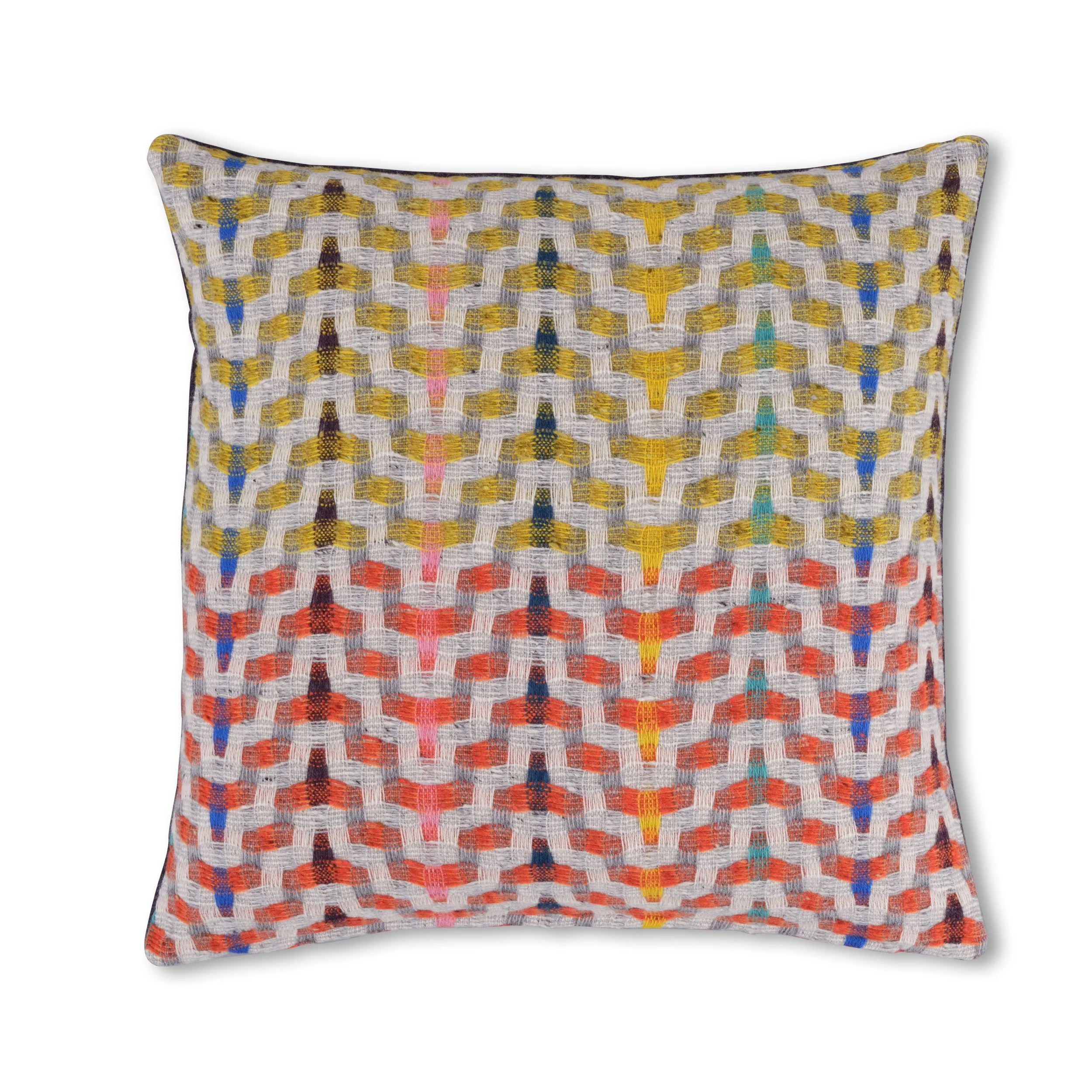 Greenwich Fuchsia Cushions - Pumpkin & Mustard Yellow - 45 X 45 CM