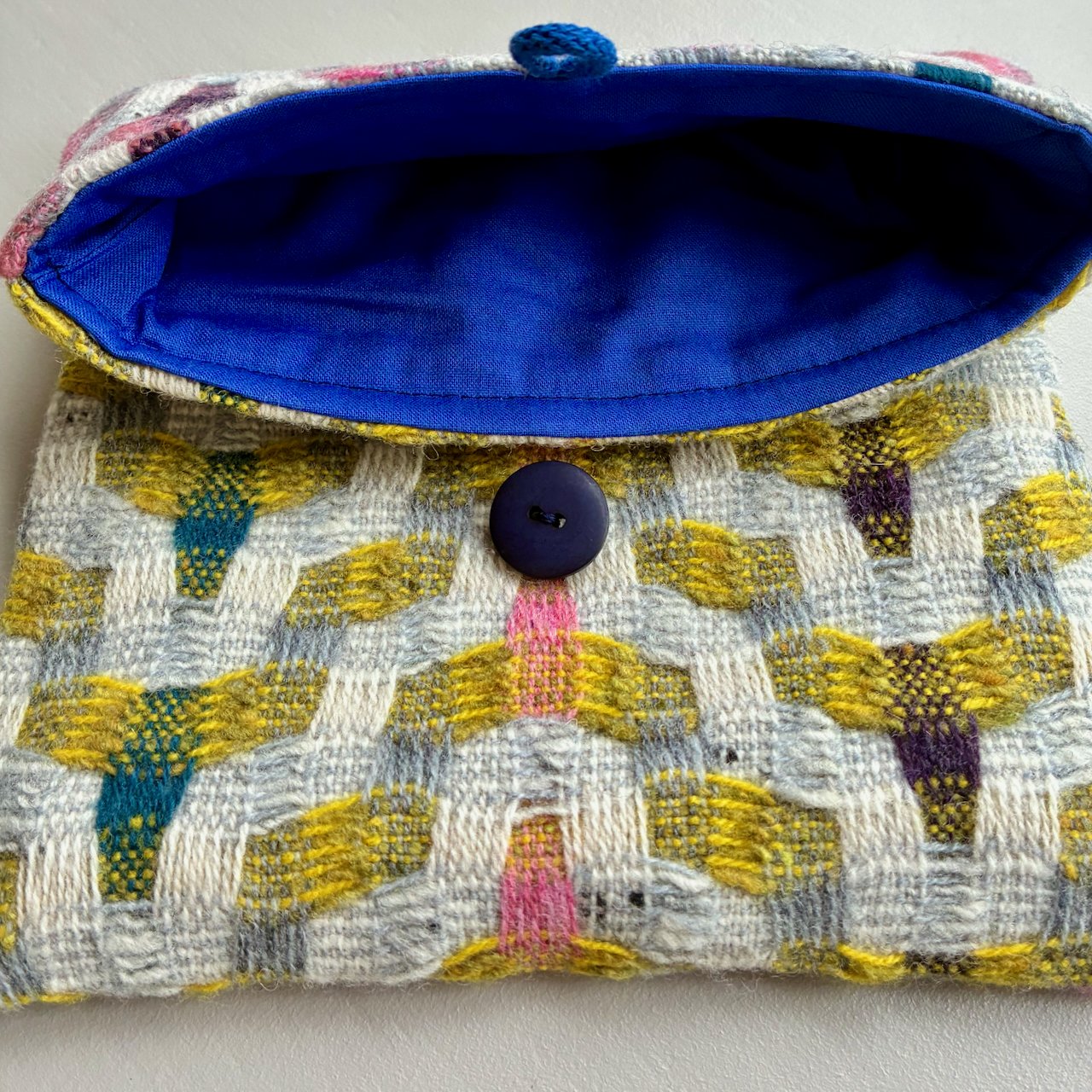 Bonnie Kirkwood SMall bag Rose and mustard yellow inside.jpeg