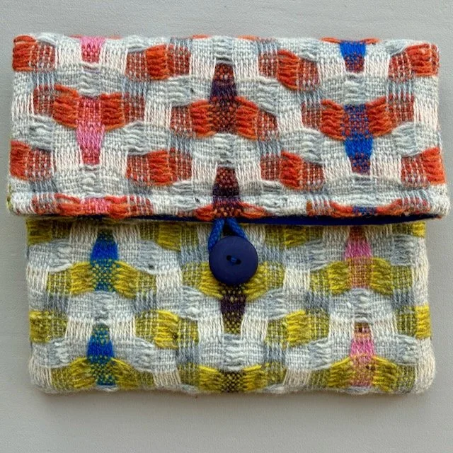 pumpkin and mustard woven bag