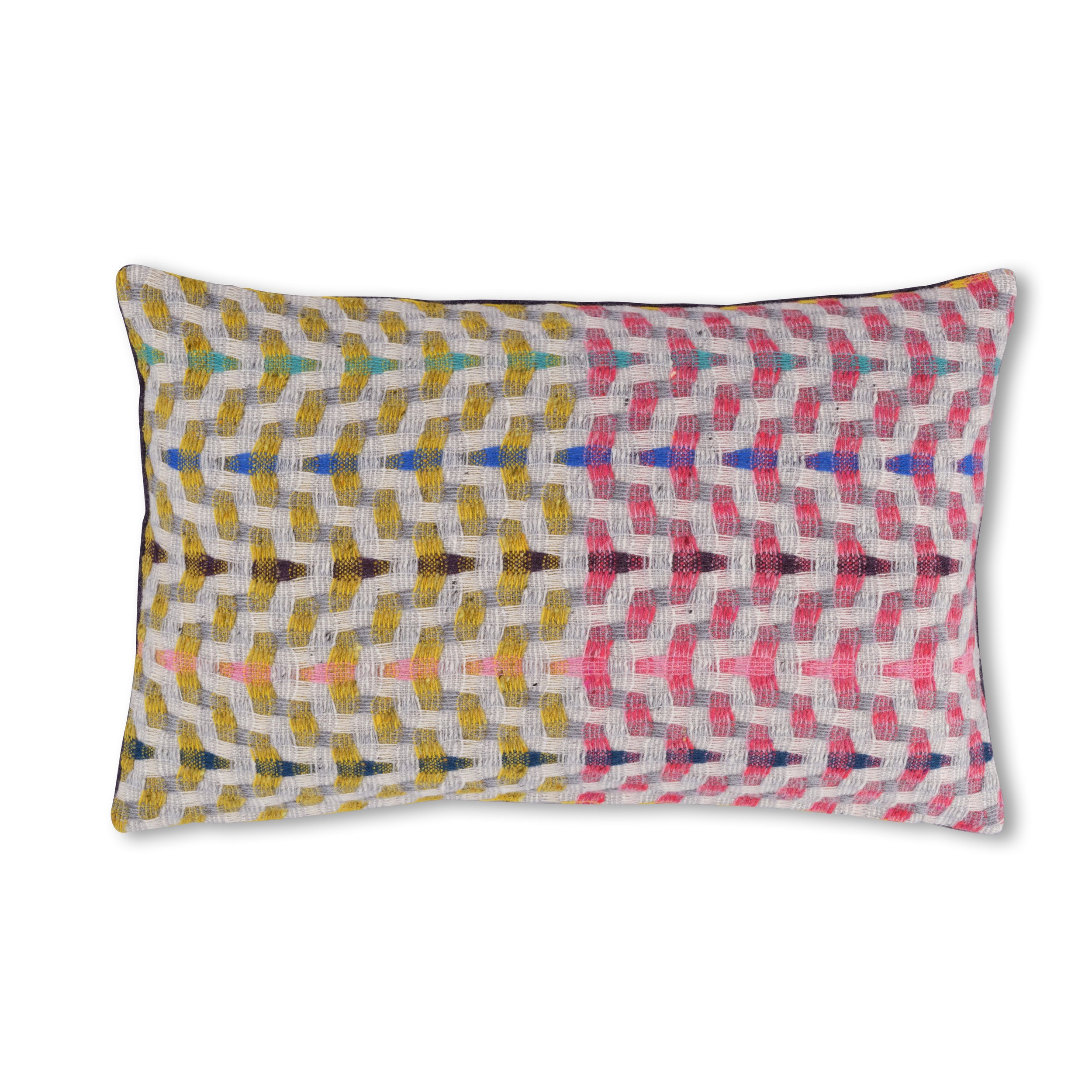 Greenwich Fuchsia Cushions - Mustard Yellow & Magenta -35 x 55 cm