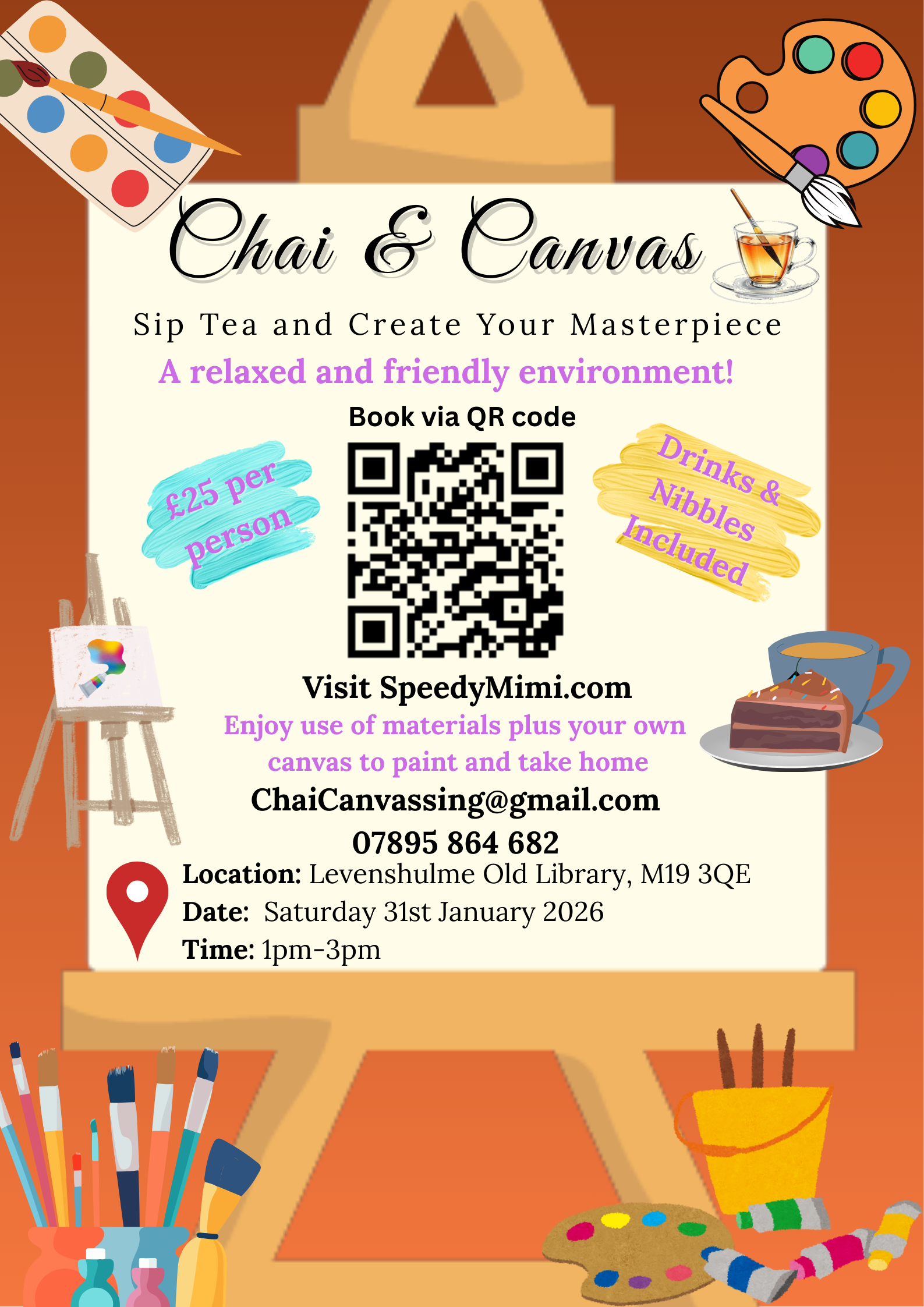 Chai and Canvas -  31st January 2026. 1pm-3pm.