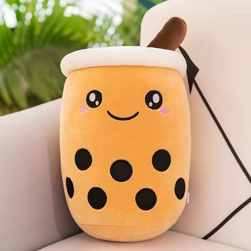 Kawaii Boba Plush Cushion – Cute Bubble Tea Pillow for Home Decor & Gifts 🧋
