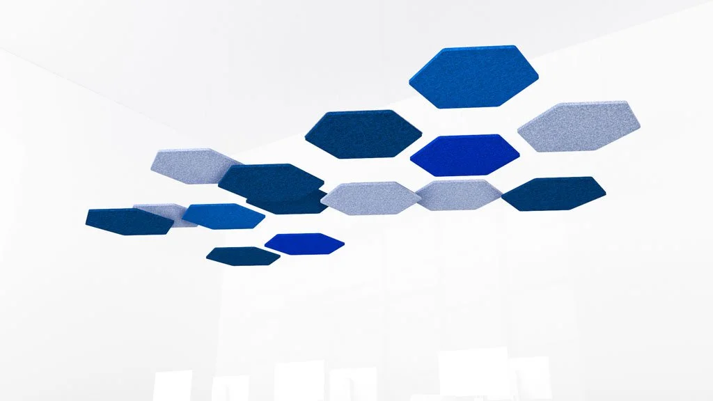 HEXIE suspended acoustic raft by acou.space