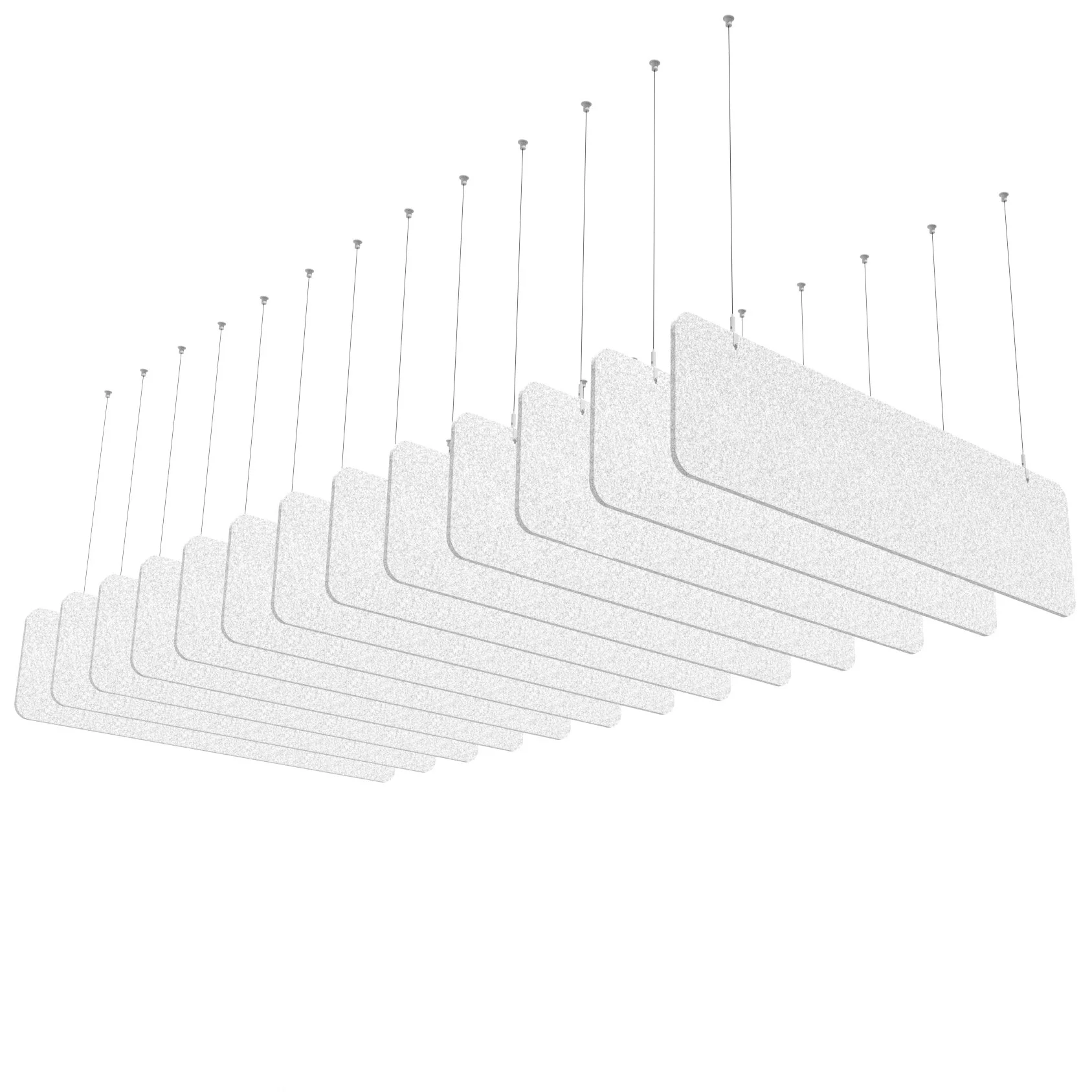 RECTANGLE suspended acou.felt acoustic baffle by acou.space