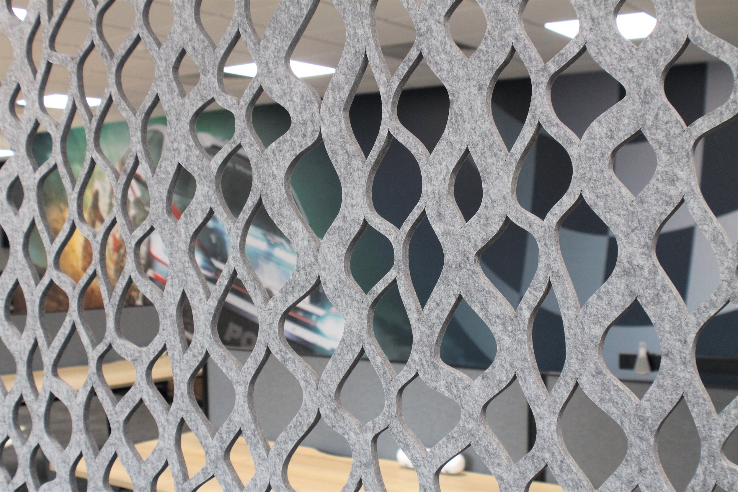 NET decorative acoustic hanging screen by acou.space