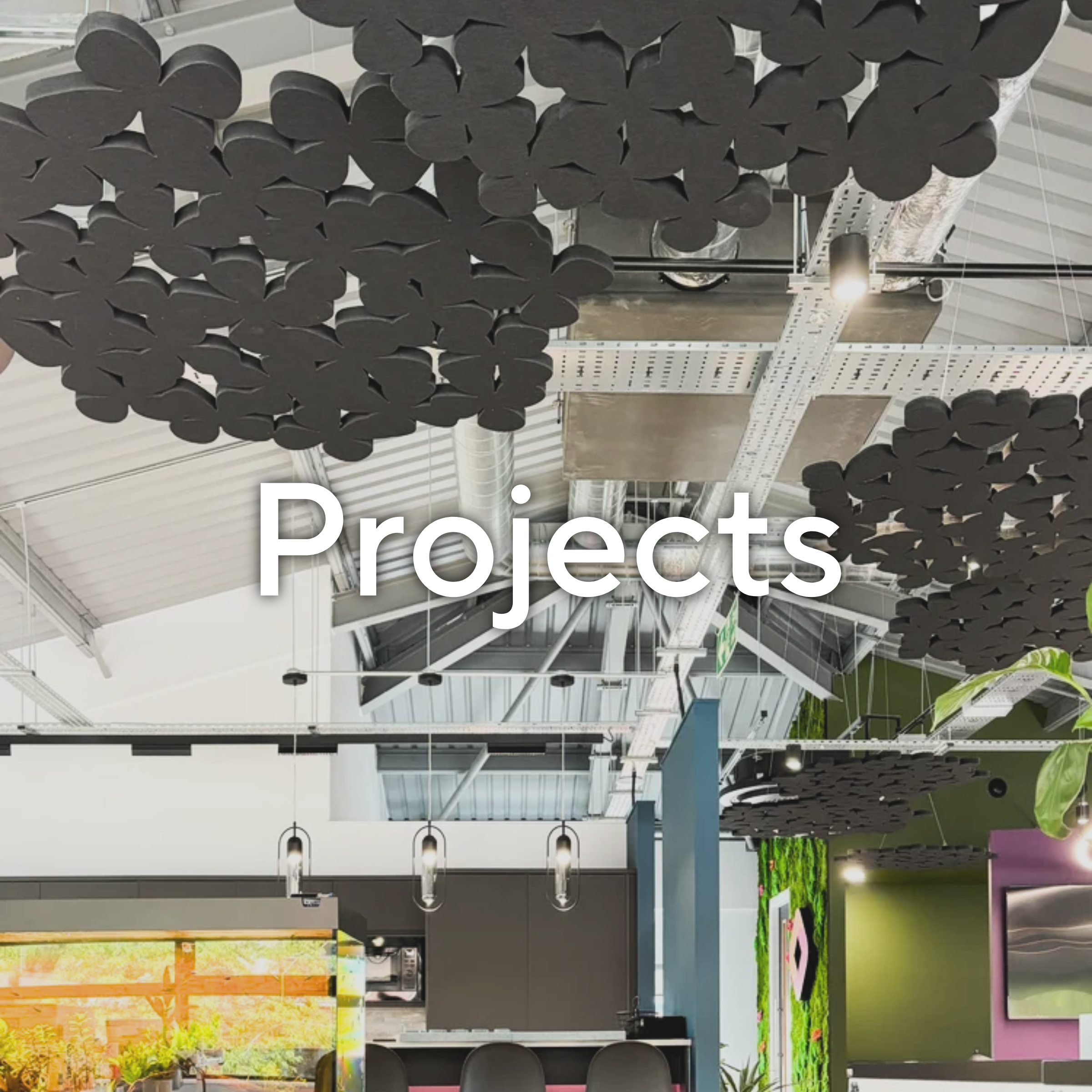 Showcasing real-world acoustic transformations across offices, public spaces, and residential interiors.