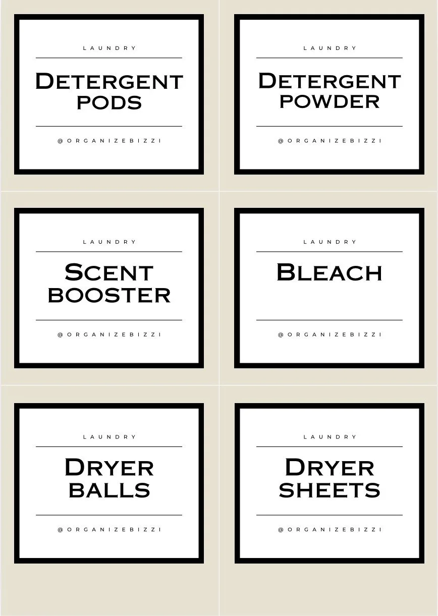 Laundry Item Labels