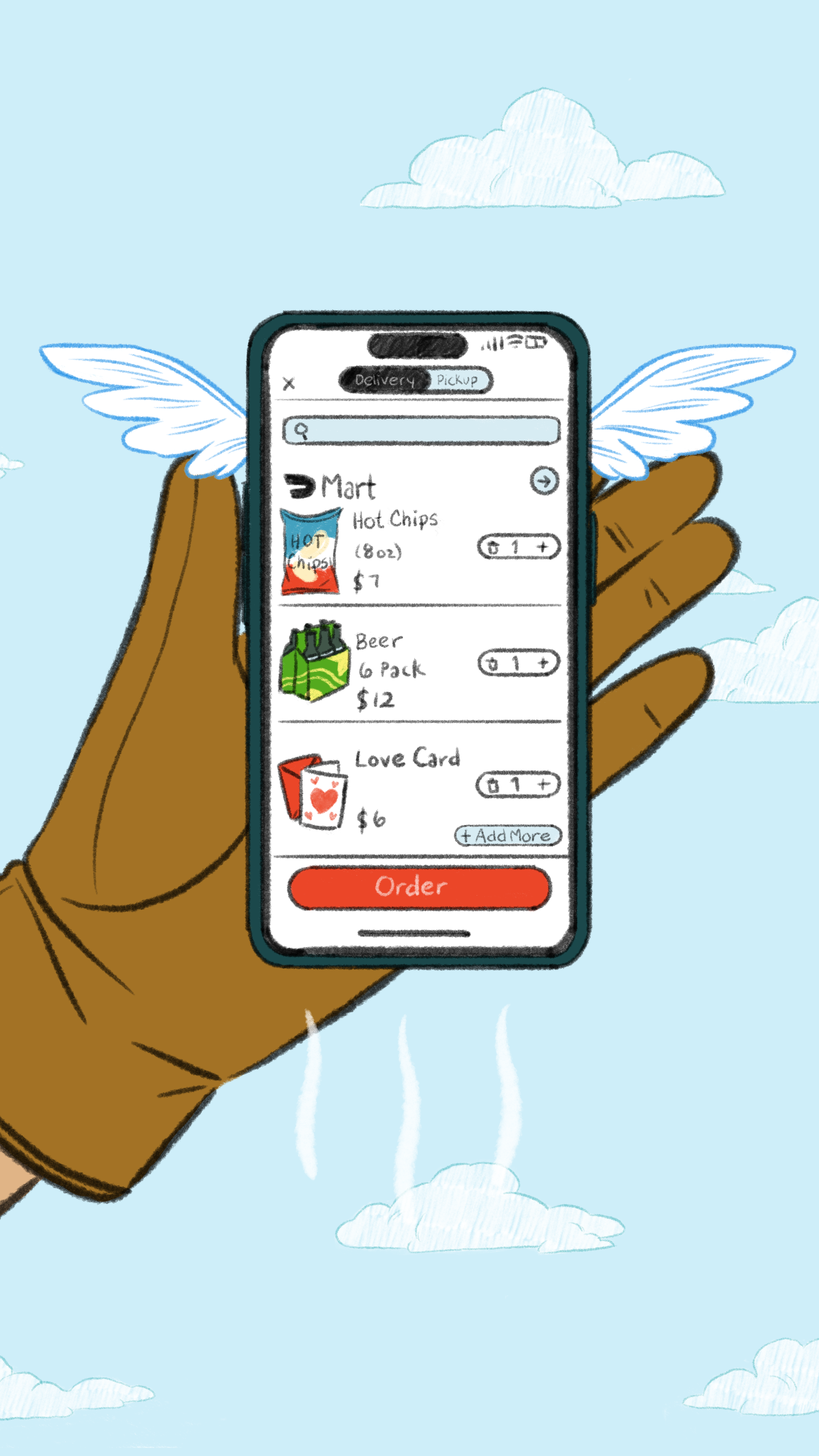 "So I opened up the app and started ordering gifts to the house on the fly."
