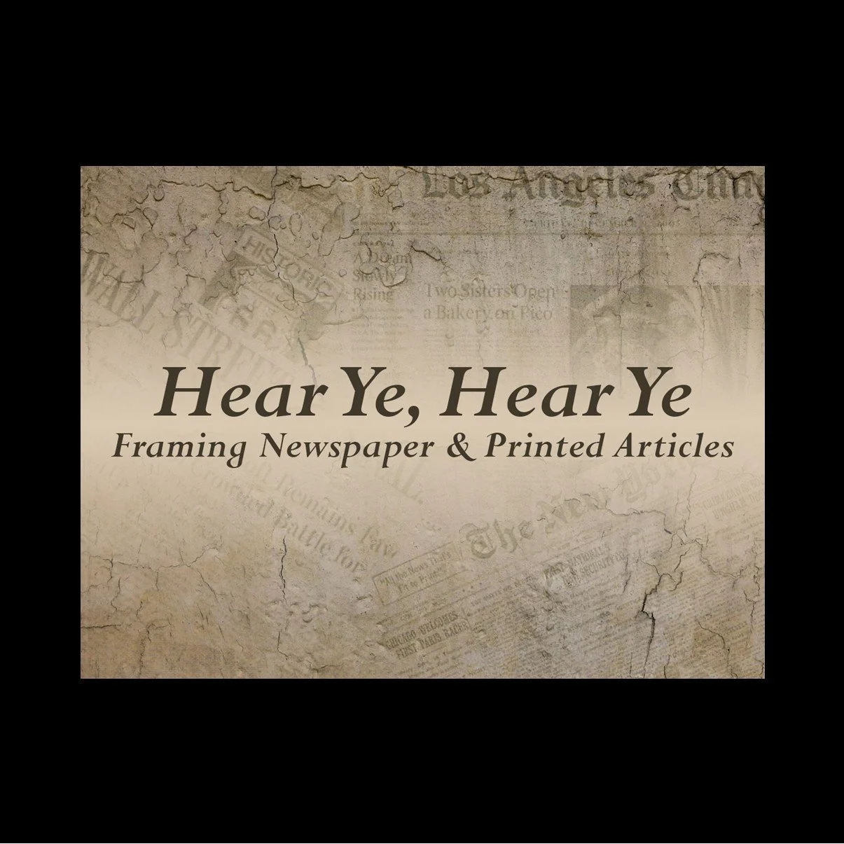 Hear ye, hear ye!