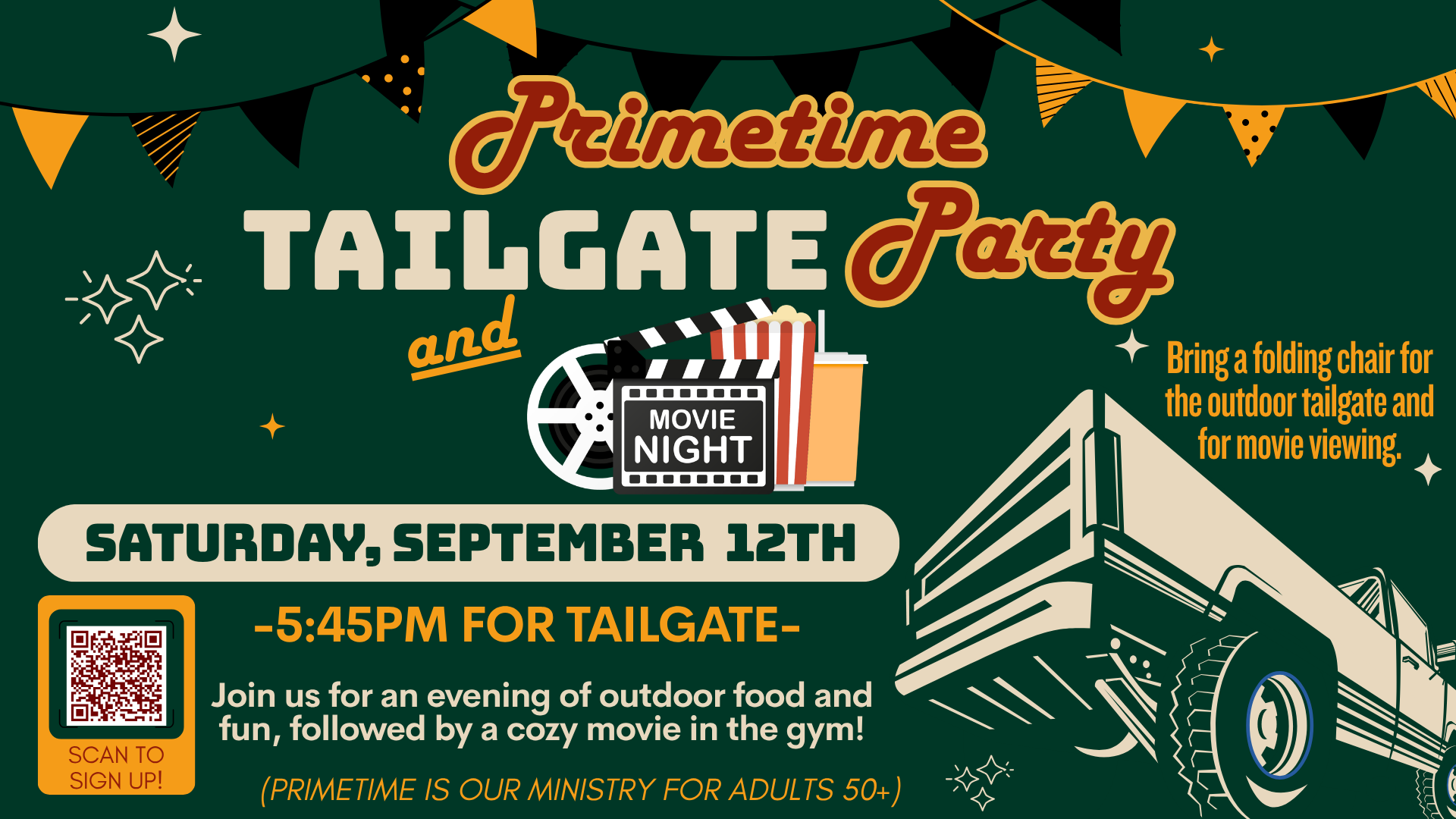 PrimeTime-Tailgate Party &amp; Movie Night