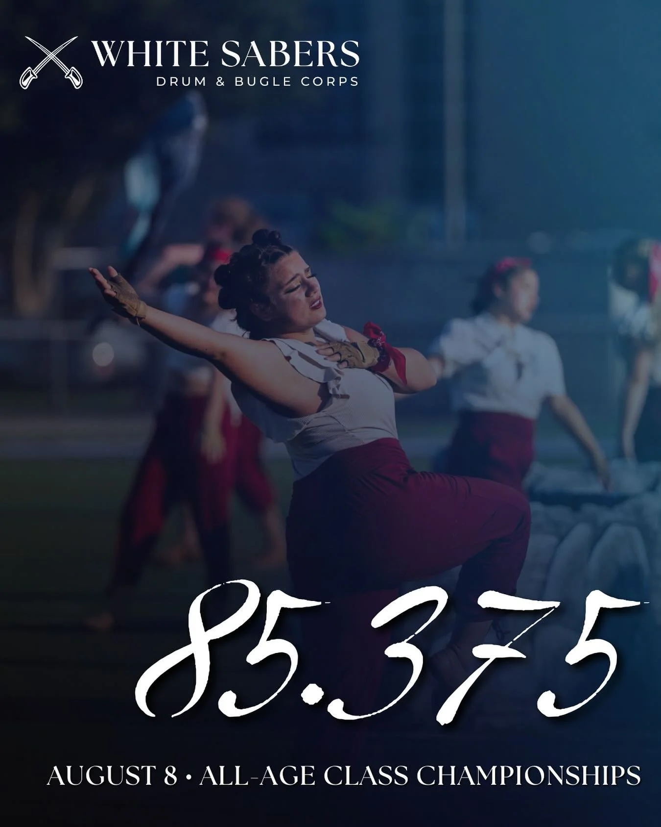 Ahoy, Lucas Oil! ⚓️ 

Friday, August 8
Indianapolis, IN
85.375
DCI All-Age Open Class, 2nd Place