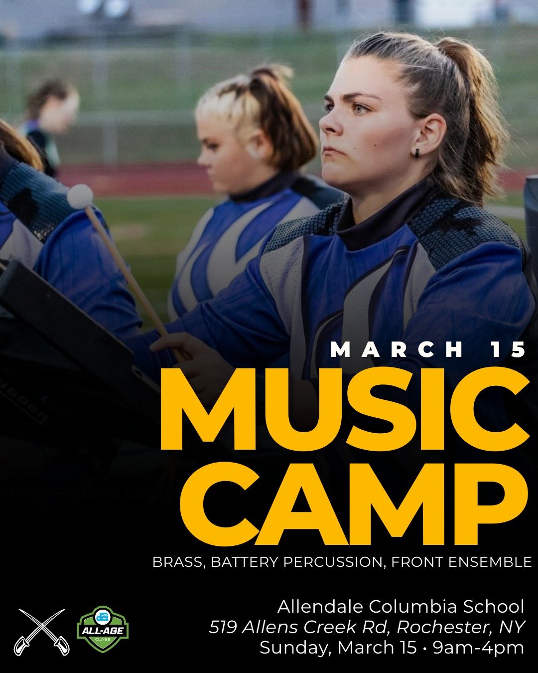 Next Music Rehearsal is THIS SUNDAY, 3/15! Join White Sabers this season! Limited spots are available all music sections, so take the leap March 15th.

Preregistration is highly encouraged - Link in bio. All ages and skill levels encouraged to attend