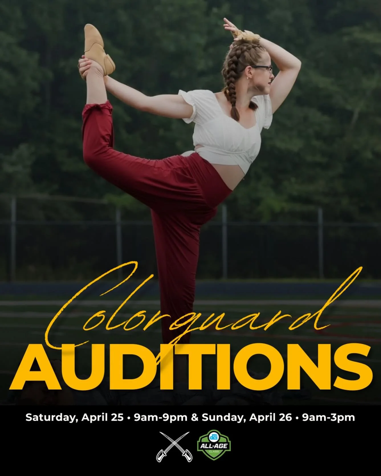 Winterguard is coming to a close, and it's time to think about a new season 🤓 Join us on the field this summer! Colorguard Auditions are 4/25 &amp; 26 in Rochester, NY. All interested at encouraged to attended. 

🔗 Registration link in bio. 
📧 Que