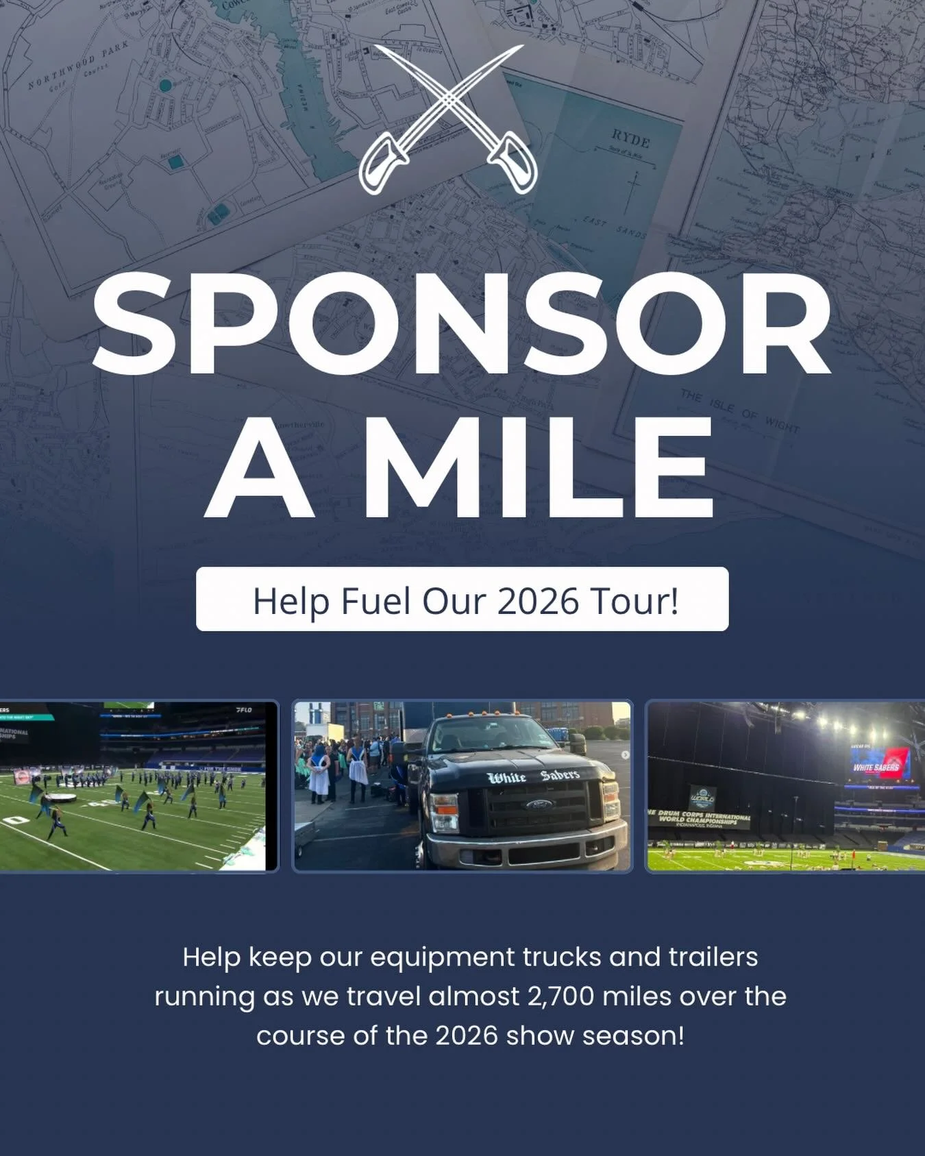 Help keep us running as we travel almost 2,700 miles over the course of the 2026 show season! 

Keeping two diesel-fueled equipment trucks gassed up and ready to go is no easy feat, and rising fuel costs are certainly adding to the challenge.

Sponso