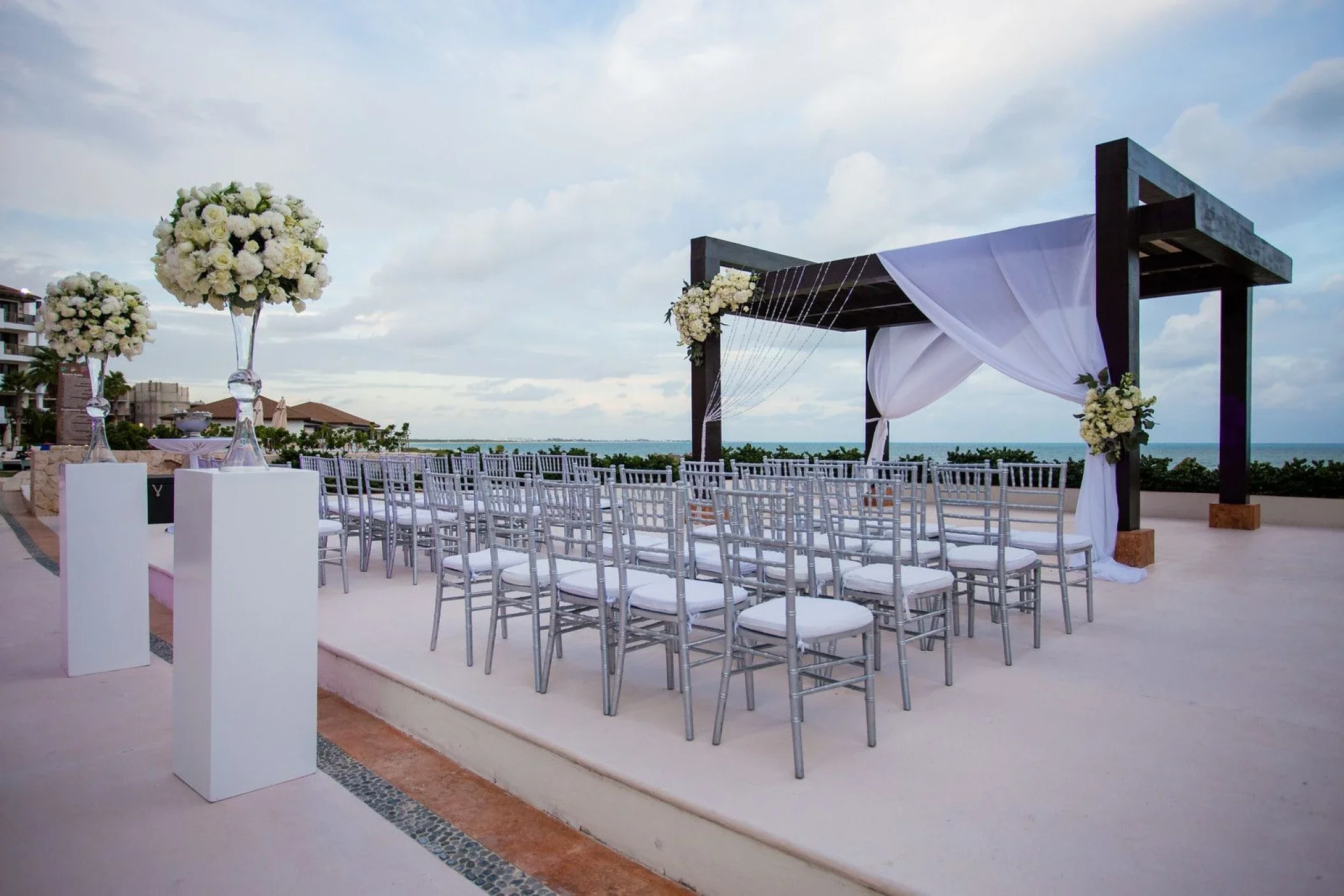 Ocean-view wedding gazebo at Secrets Playa Mujeres, Costa Mujeres, adults-only gazebo