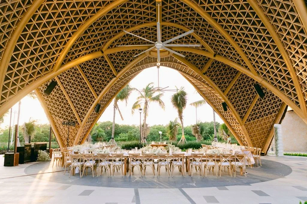 Tierra Luna thatched pavilion wedding venue at Garza Blanca Cancun, an alternative to gazebo wedding venues in Mexico