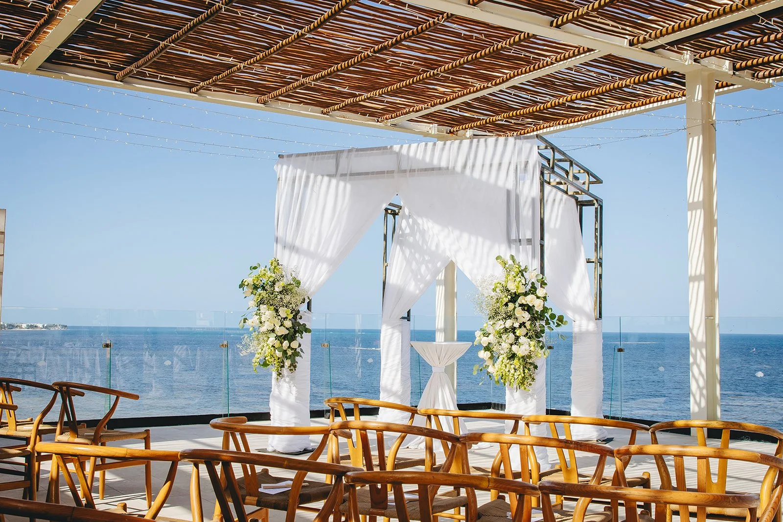 Dreams Sapphire Sky Rooftop: Sky Rooftop wedding venue at Dreams Sapphire, the highest rooftop in Puerto Morelos, an all inclusive resort for destination weddings