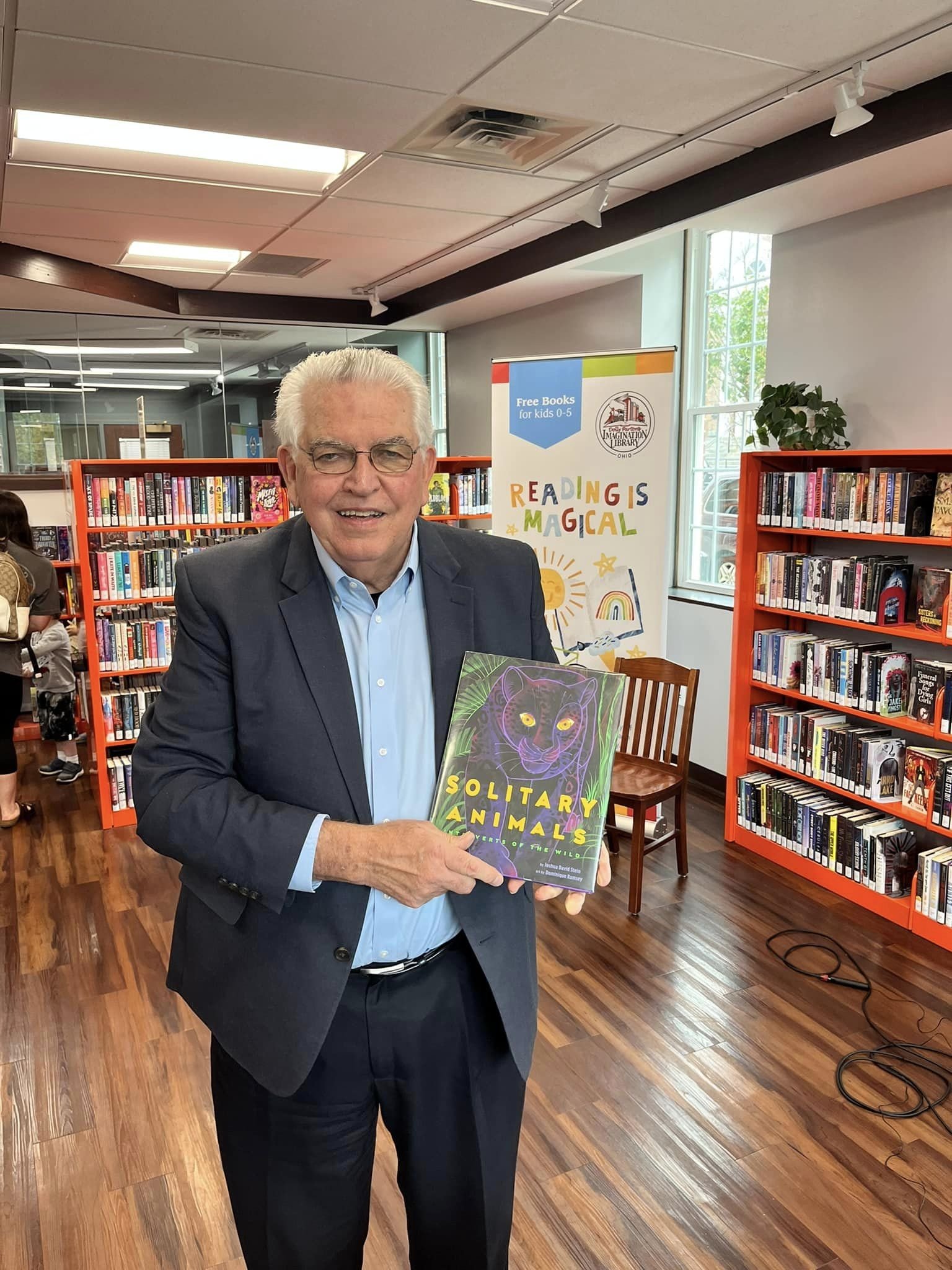   Fairfield County’s local partner, the United Way of Fairfield County, partnered with Fairfield County Commissioner David Levacy, who hosted a book reading and filmed a video about the Imagination Library.  