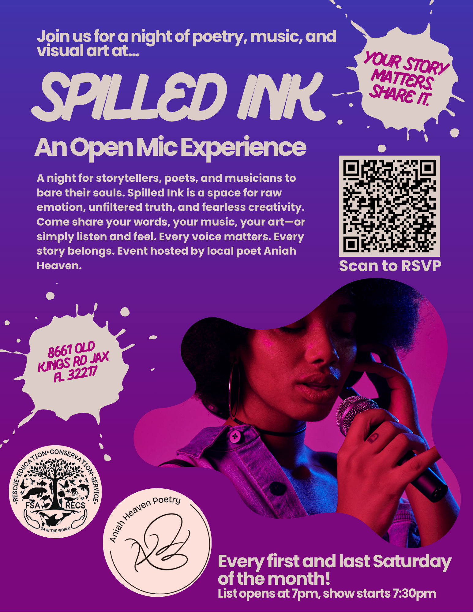 Spilled Ink: An Open Mic Experience — Aniah Heaven Poetry