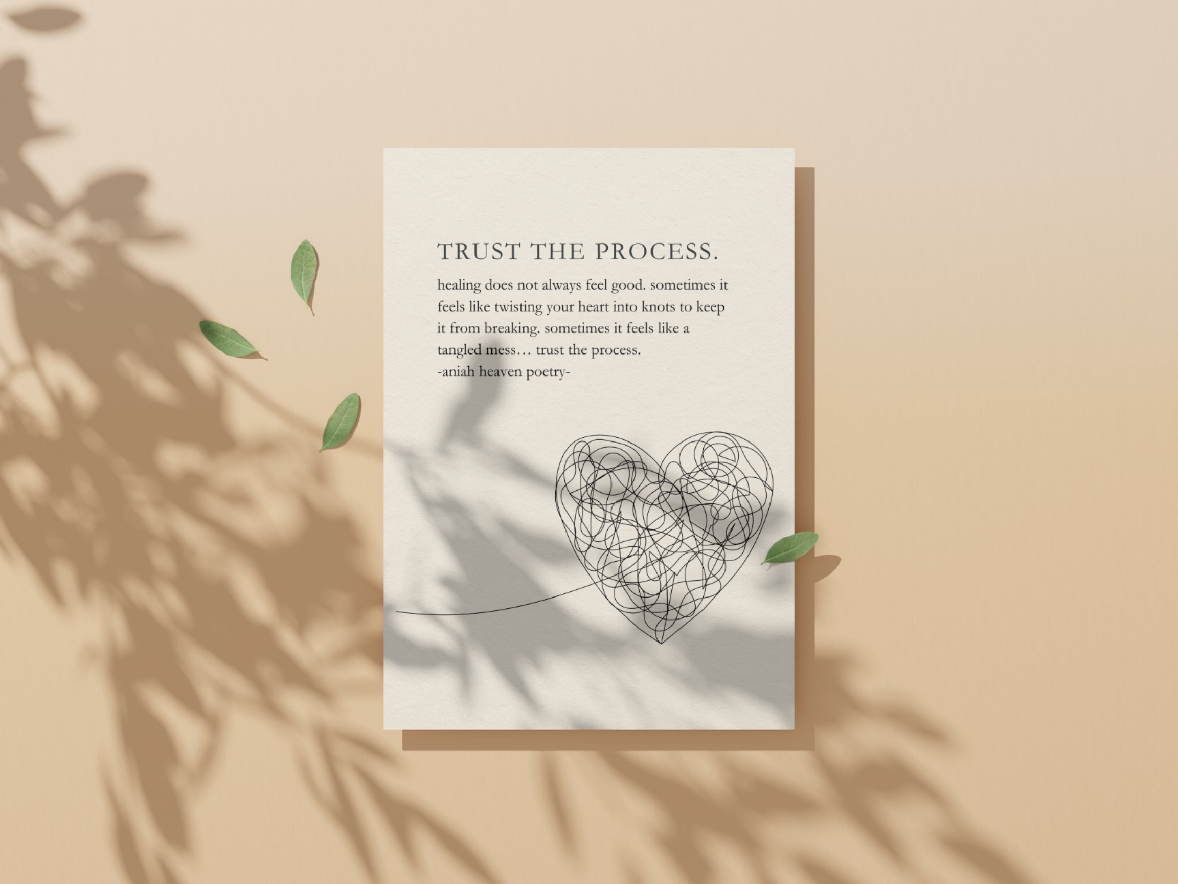 Trust The Process — 5x7 Poetry Print
