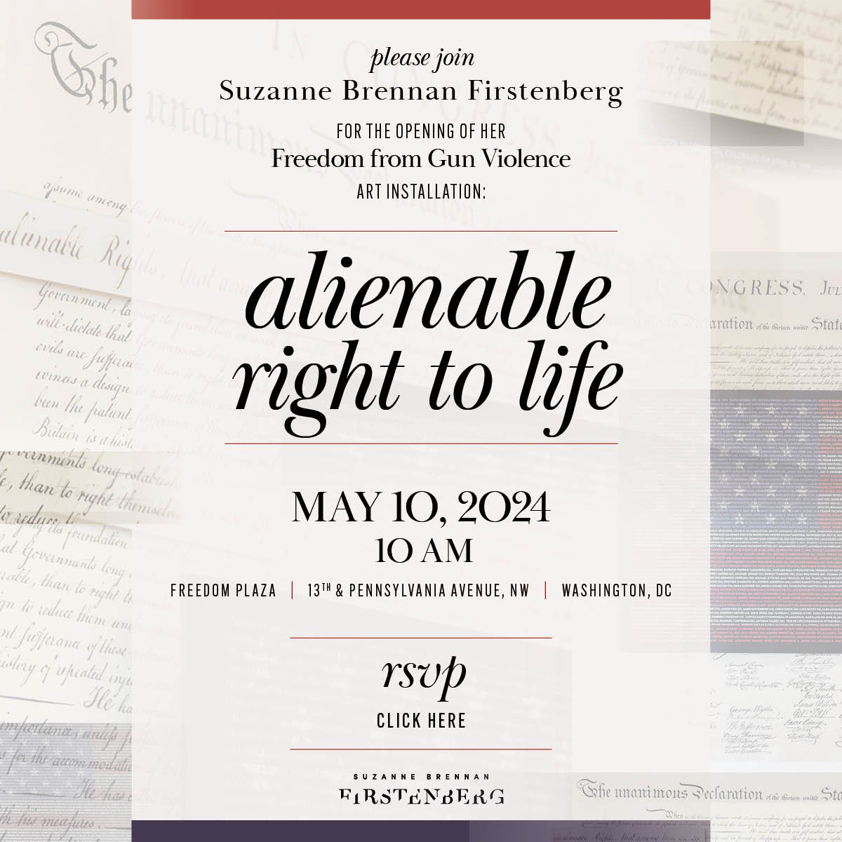 Alienable Right to Life: An art installation by Suzanne Brennan ...
