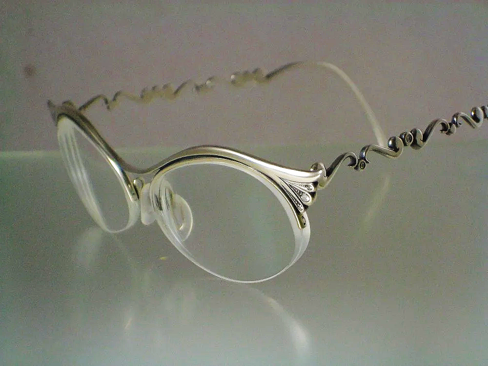 Diamond eyeglass frames.