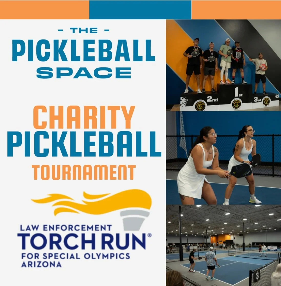 🏓 Play for a Purpose! 💙🔥
Join us for our Charity Pickleball Tournament supporting the Law Enforcement Torch Run (LETR) and Special Olympics!

📍 The Pickleball Space
🗓️ August 2nd 
🎟️ All proceeds benefit LETR &amp; Special Olympics athletes
👮&
