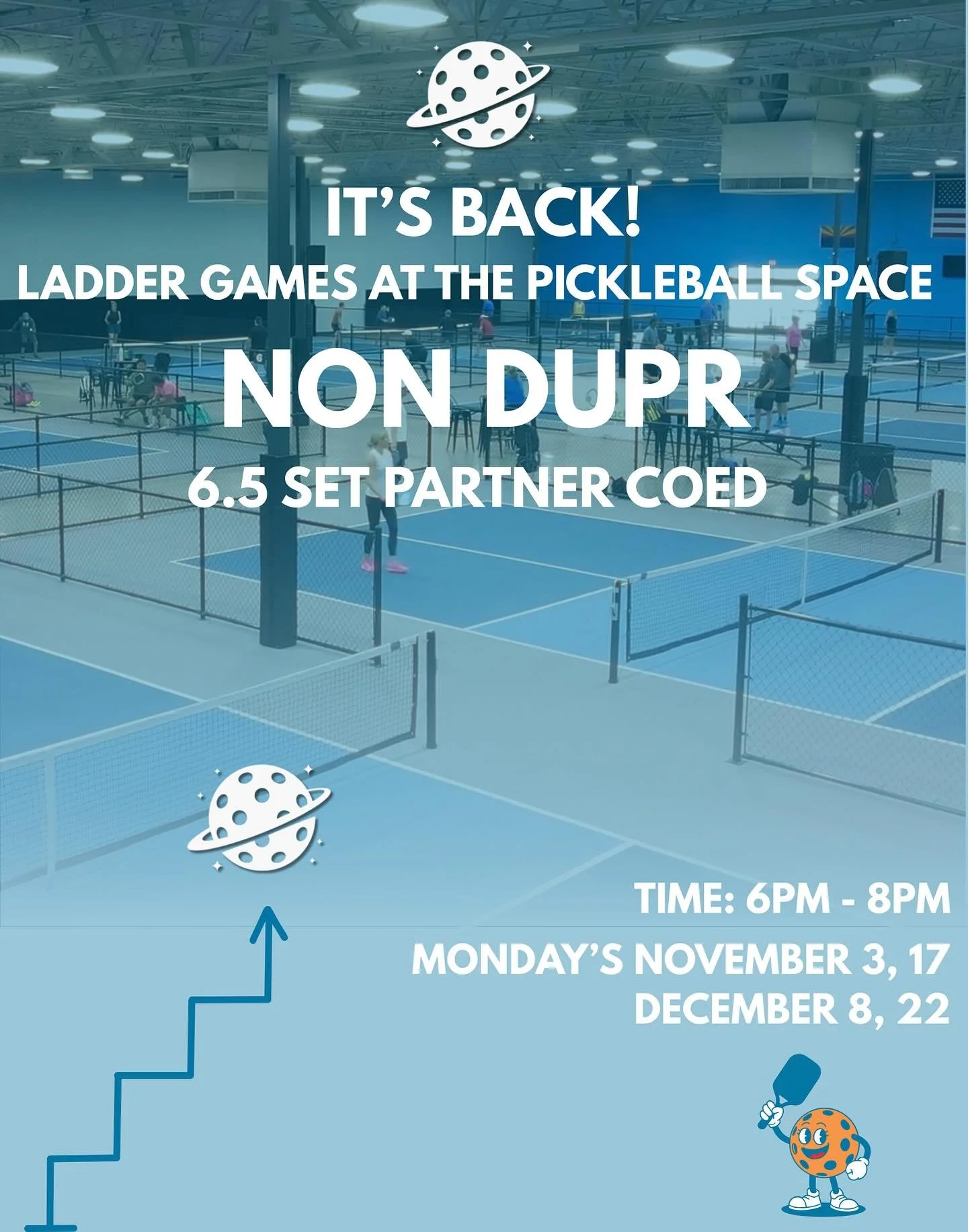 🚨 LADDER GAMES ARE BACK! 🚨
Climb the ranks, battle it out, and show who&rsquo;s boss on the court 💪
Sign up, play hard, move up! Link in Bio
.
.
#pickleball #pickleballers #pickleballislife #indoorpickleball #pickleballfamily #games