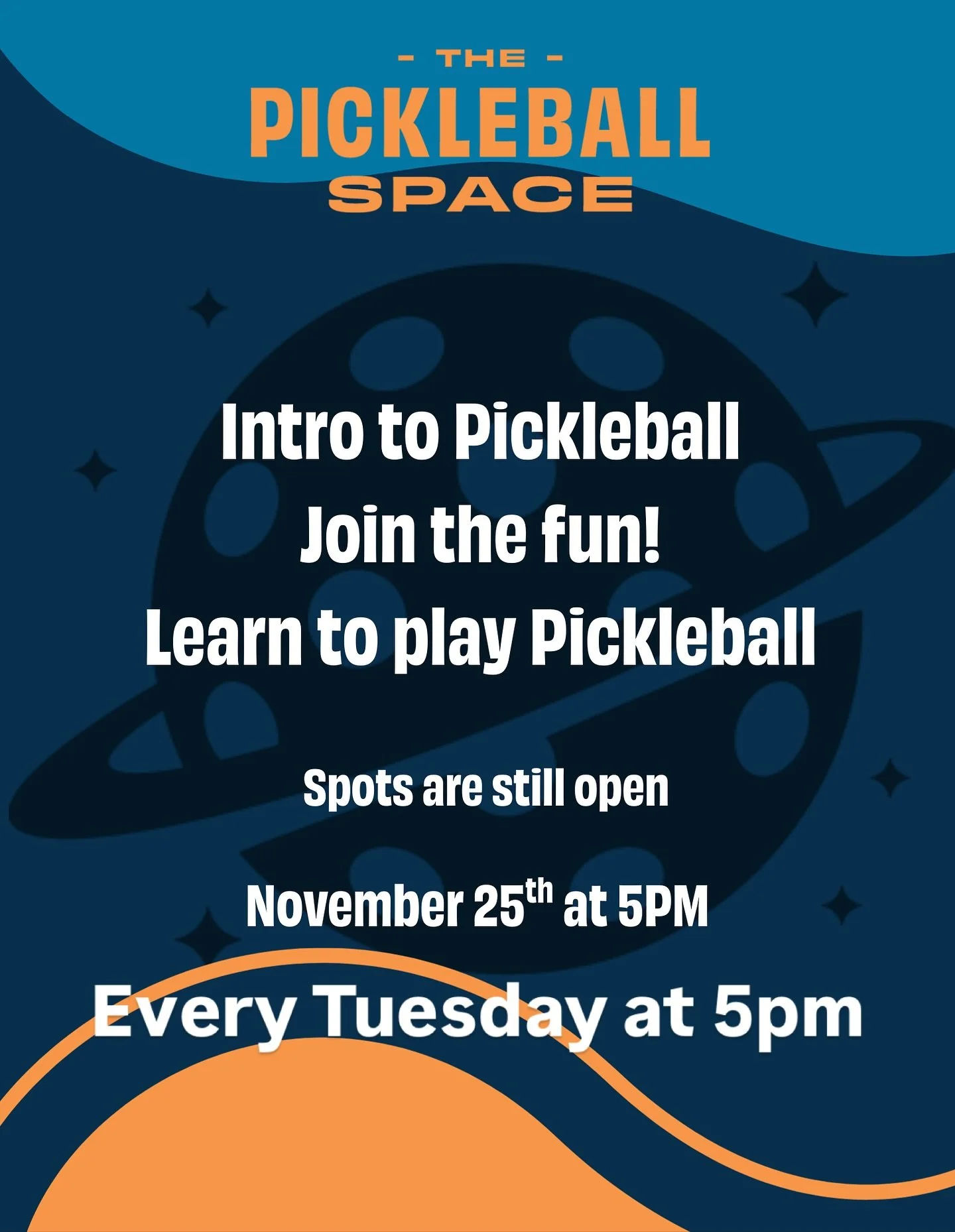 New to Pickleball? Start Here! 
Ready to jump into the fastest-growing sport in the country? Our Intro to Pickleball class at The Pickleball Space is the perfect place to begin! 🙌
Learn the basics, build confidence, and get rallying fast with our fu