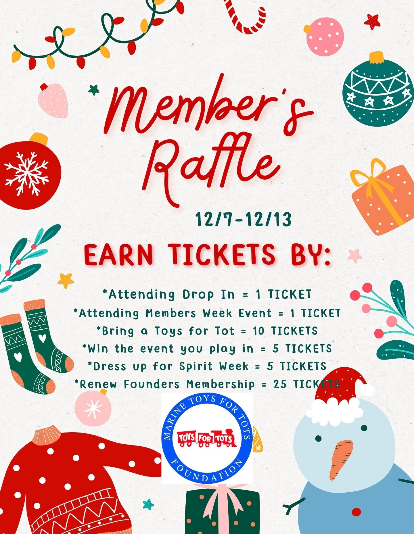🎉 IT&rsquo;S MEMBERS WEEK AT THE PICKLEBALL SPACE! 🎉
All week long we&rsquo;re celebrating YOU with games, prizes, and chances to win big! 
✨ How to earn tickets:
👕 Dress up &amp; play
🧸 Bring in a Toy for Tots donation
🔄 Renew your membership
T