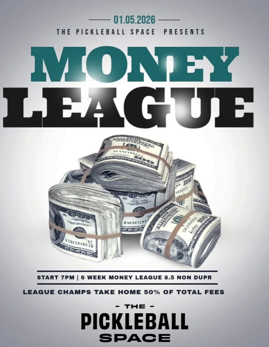 💰 COED MONEY LEAGUE IS HERE 💰
Something new is hitting the courts at The Pickleball Space 👀
🔥 8.5 Coed (Non-DUPR)
📅 Starts Monday, January 5
⏰ 7&ndash;9 PM
🗓️ 6-Week League
🏆 Champs take home 50% of total league fees
Competitive games. Real st