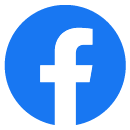Facebook logo, blue circle with white 'f'