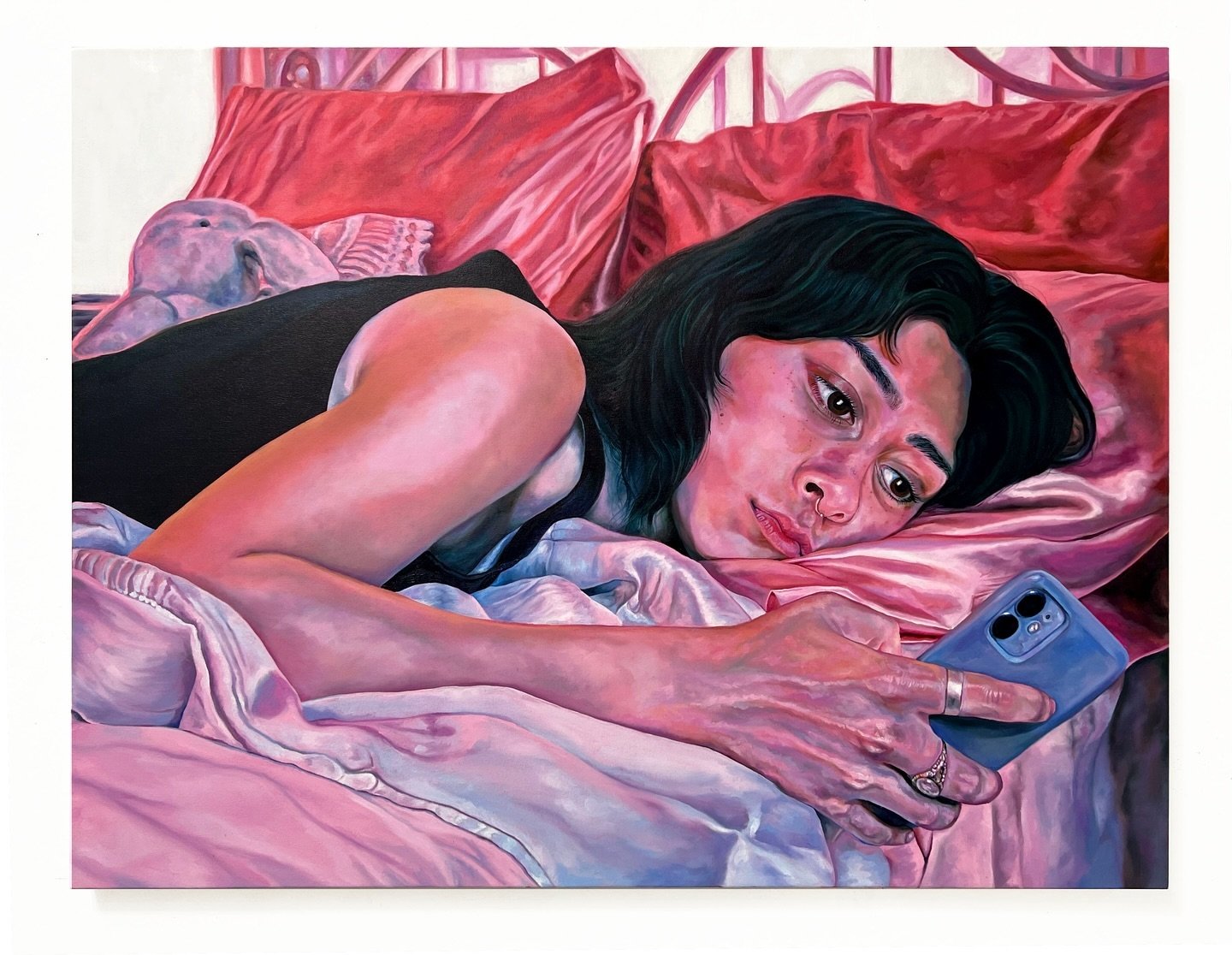 &ldquo;Doom Scroll&rdquo;, 2024. Oil on canvas, 38&rdquo; x 50&rdquo;

So proud to finally share this portrait after two months of intense work! 😅 Special thanks to the very talented @chloeabidi for being such an incredible model❣️

#DoomScroll #Doo