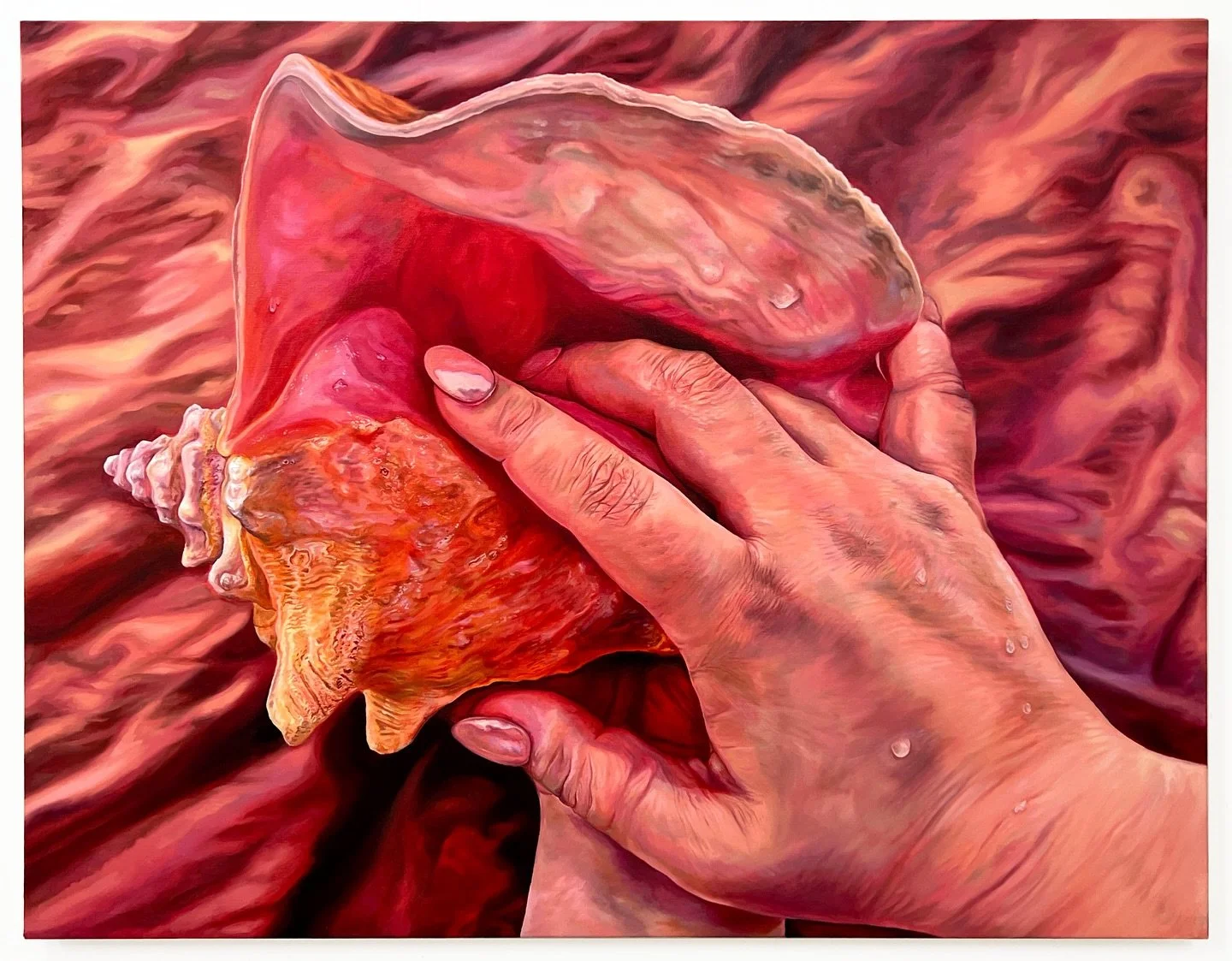 &ldquo;Lorelei&rdquo;, 2025. Oil on canvas, 110 x 140 cm (43.3&rdquo; x 55.1&rdquo;).

My first semester here in D&uuml;sseldorf has finally wrapped up with this luscious painting of a queen conch. Special thanks to @luis.analog for helping me with t